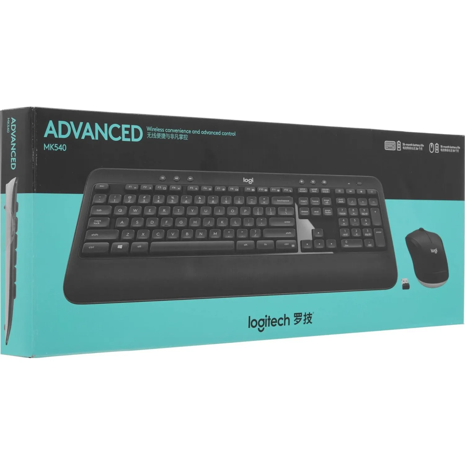 Набор клавиатура+мышь Logitech MK540,черный,USB беспров slim(920-008691) - фото 5