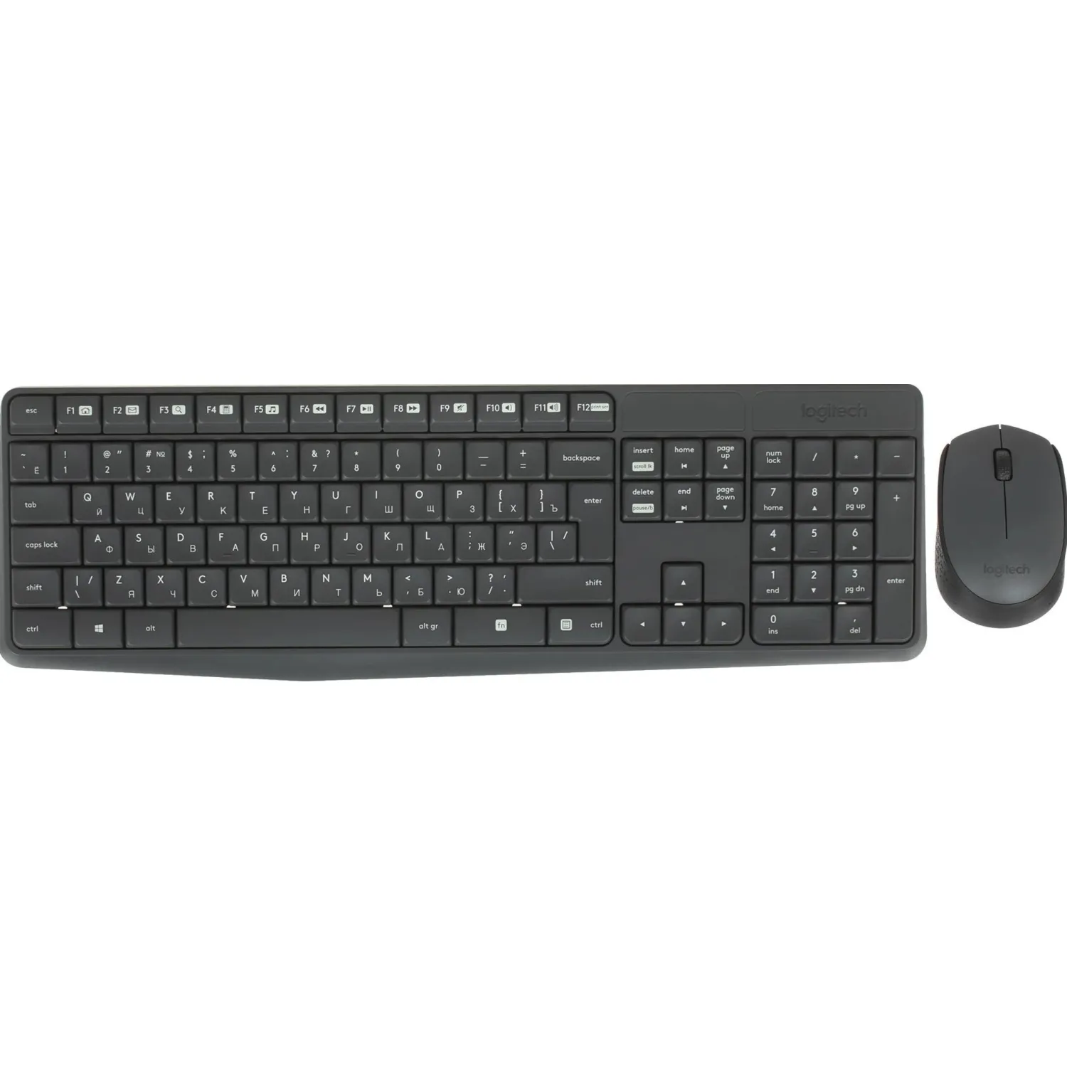 Набор клавиатура+мышь Logitech MK235,серый/черный,USB беспров(920-007949) - фото 1