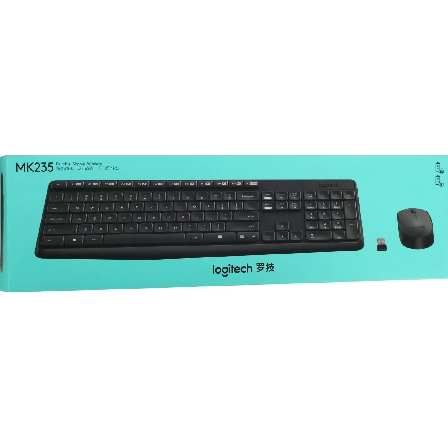 Набор клавиатура+мышь Logitech MK235,серый/черный,USB беспров(920-007949) - фото 5