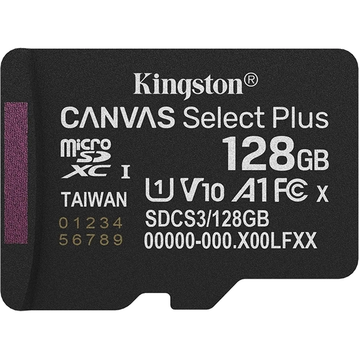 Карта памяти Kingston micro SDXC,128GB,Canvas Select Plus,150MB/s,с адапт - фото 1