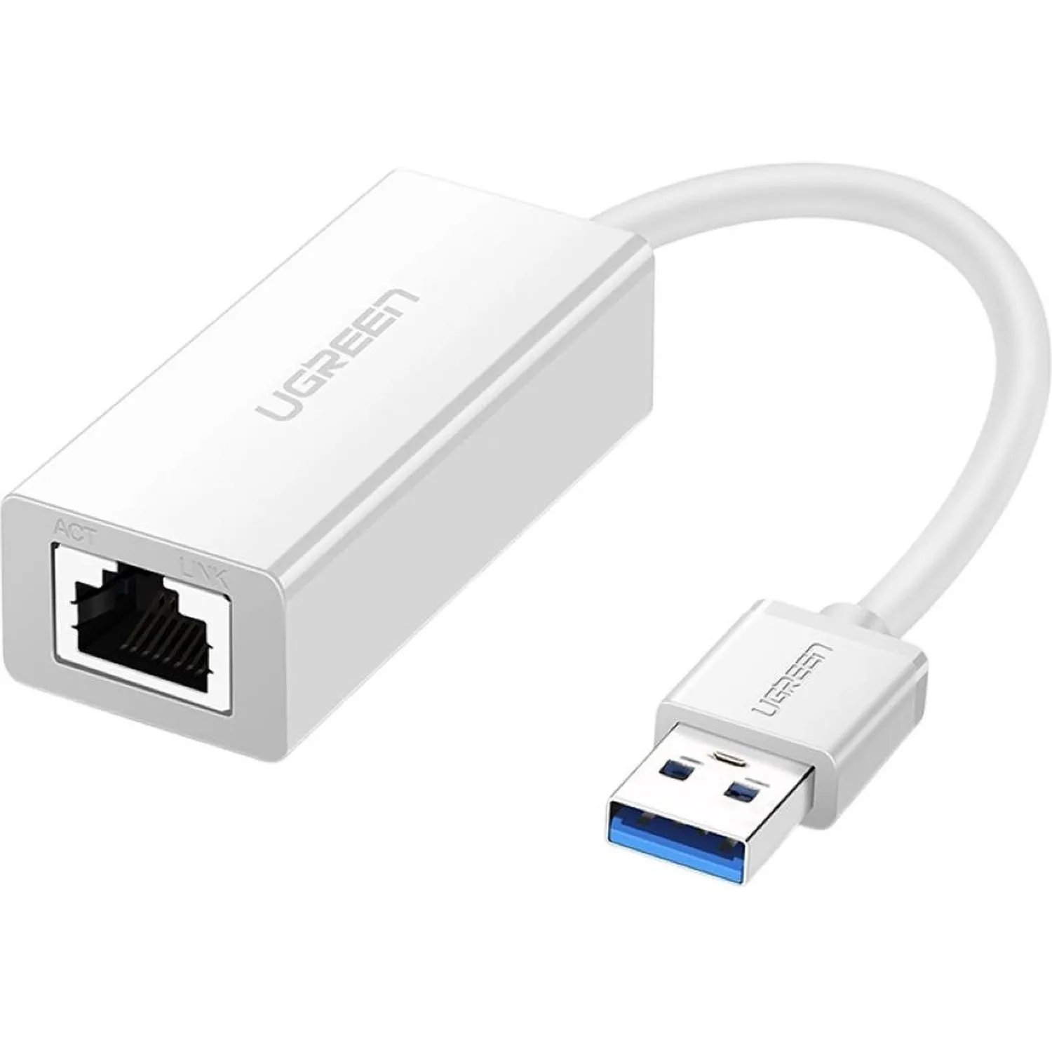 Сетевой адаптер UGREEN CR111 (20255), USB 3.0/Gigabit Ethernet/белый - фото 1