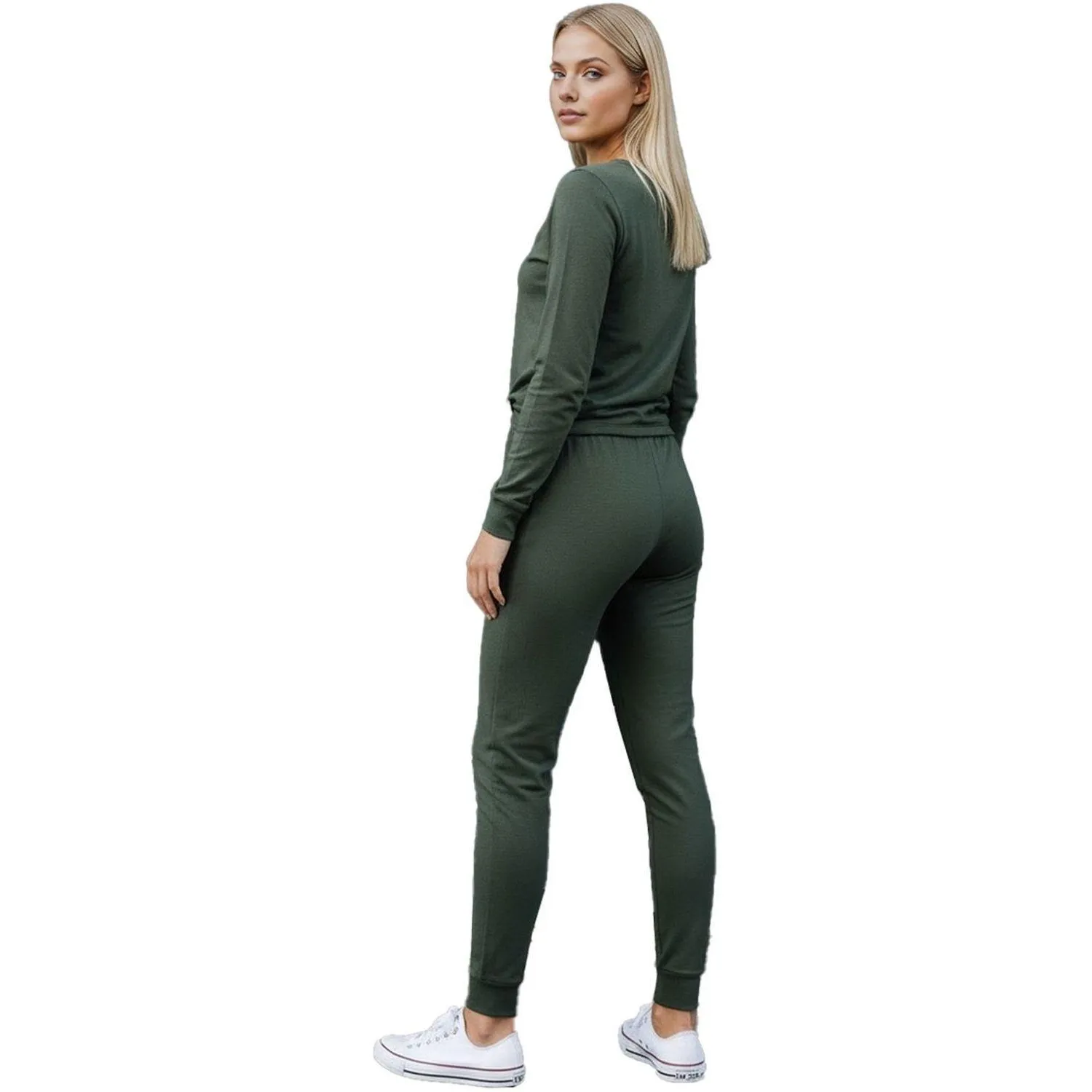 Белье нательное трикотаж женское зимнее с начесом цв.олива (р64-66)р170-176 - фото 4
