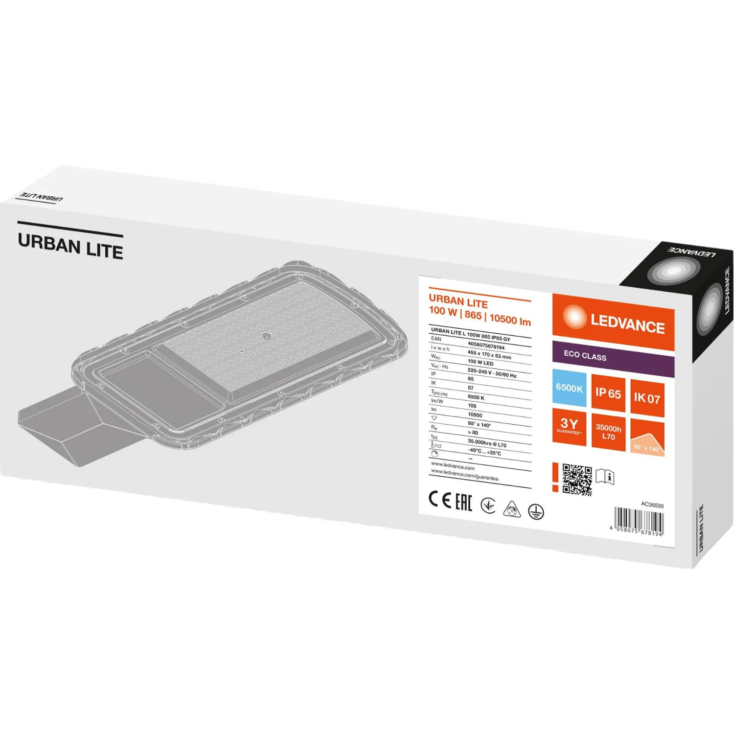 Светильник уличный светод. LEDVANCE Urban 100Вт 6500К IP65 4058075678194 - фото 4