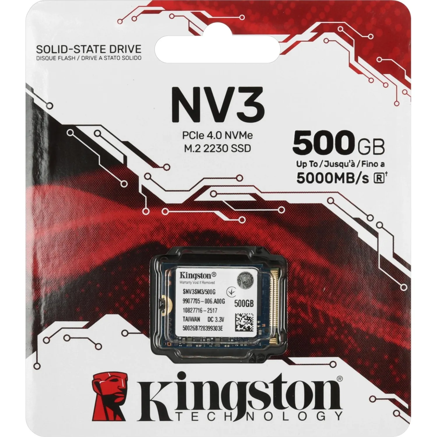 SSD накопитель Kingston NV3 500GB M.2 2230 PCIe4.0x4(SNV3SM3/500G) - фото 3