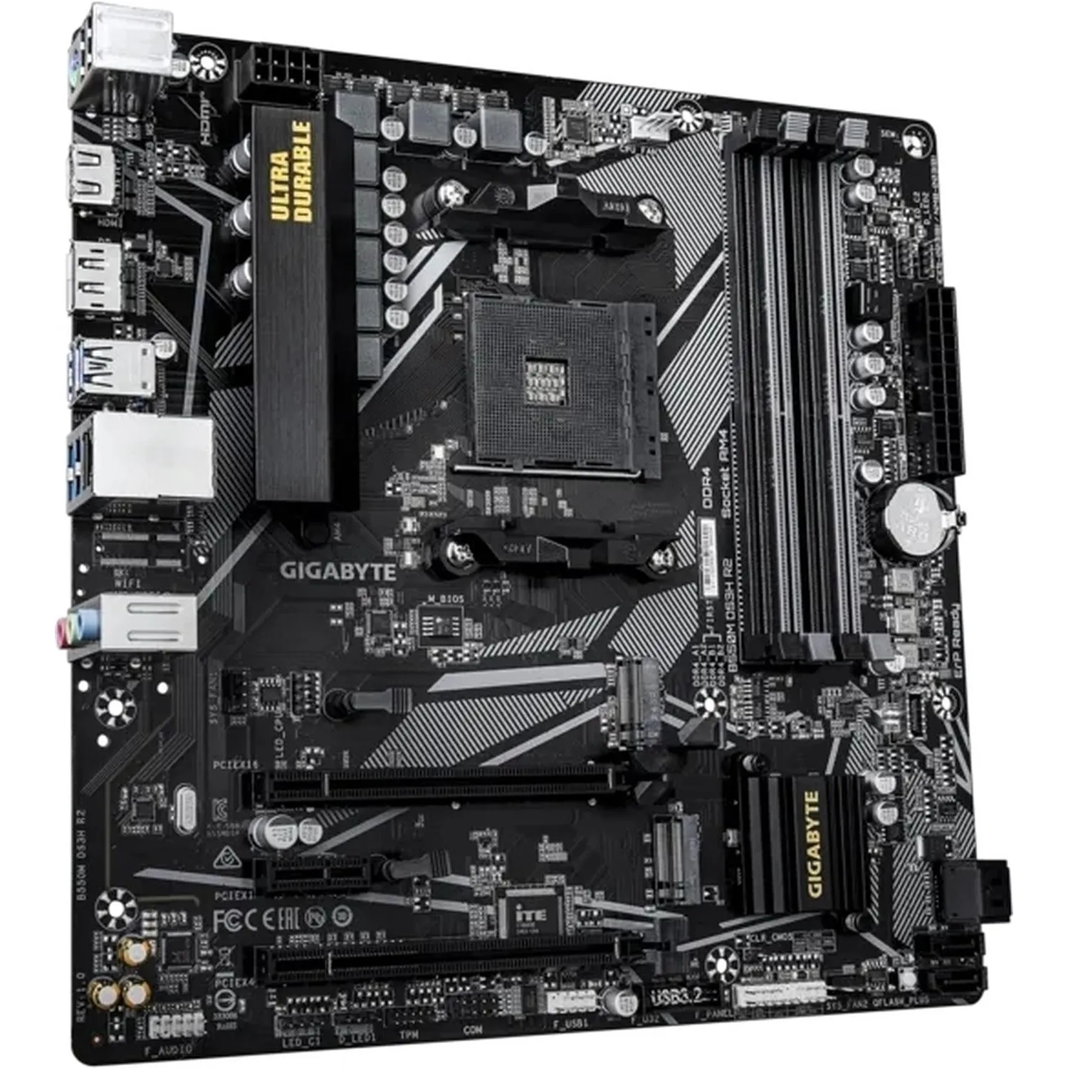 Материнская плата Gigabyte B550M DS3H R2 {AM4 AMD B550 4xDDR4 mATX - фото 1