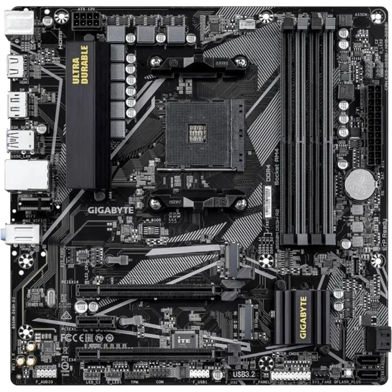 Материнская плата Gigabyte B550M DS3H R2 {AM4 AMD B550 4xDDR4 mATX - фото 2