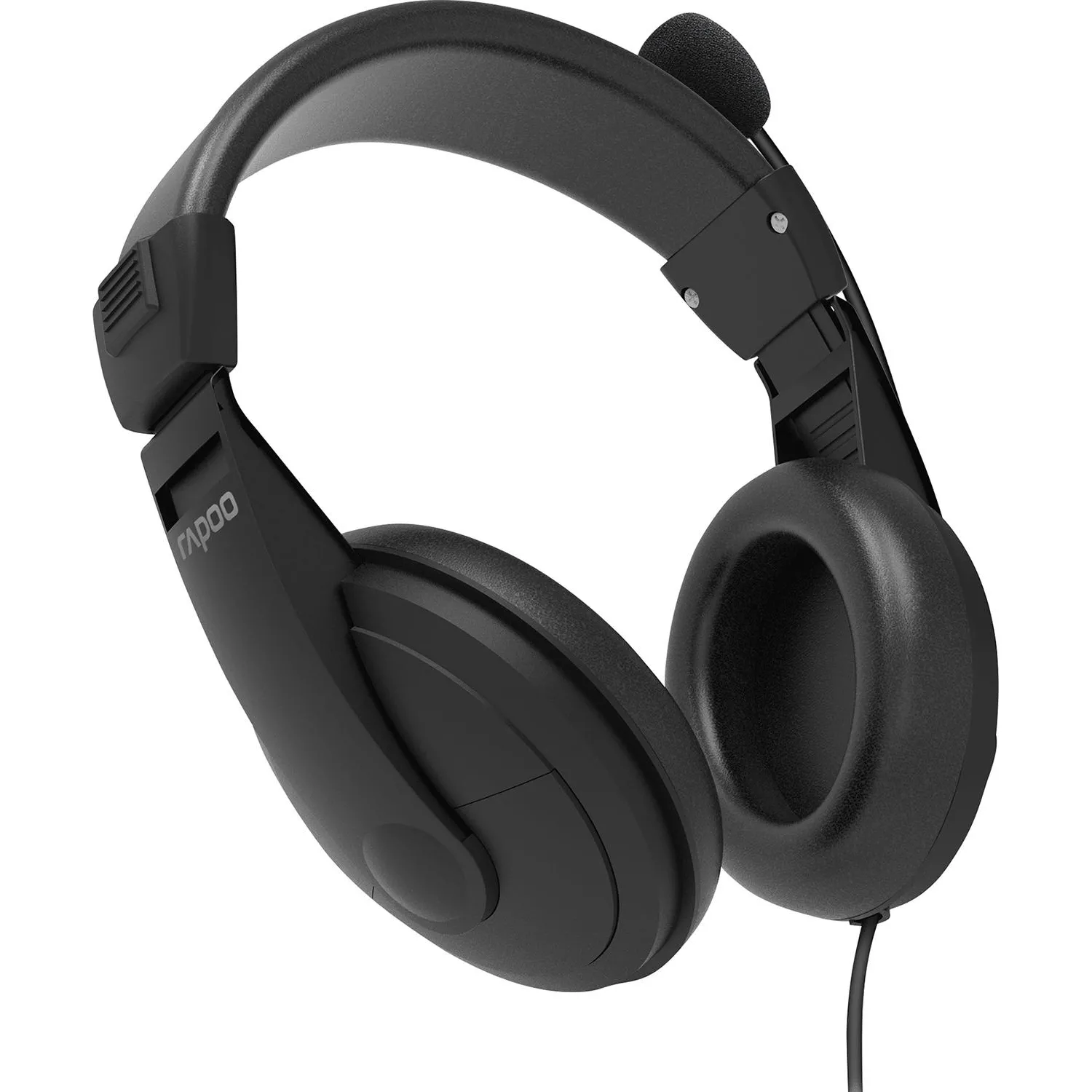 Гарнитура RAPOO проводная H150S, цвет - черный - фото 4