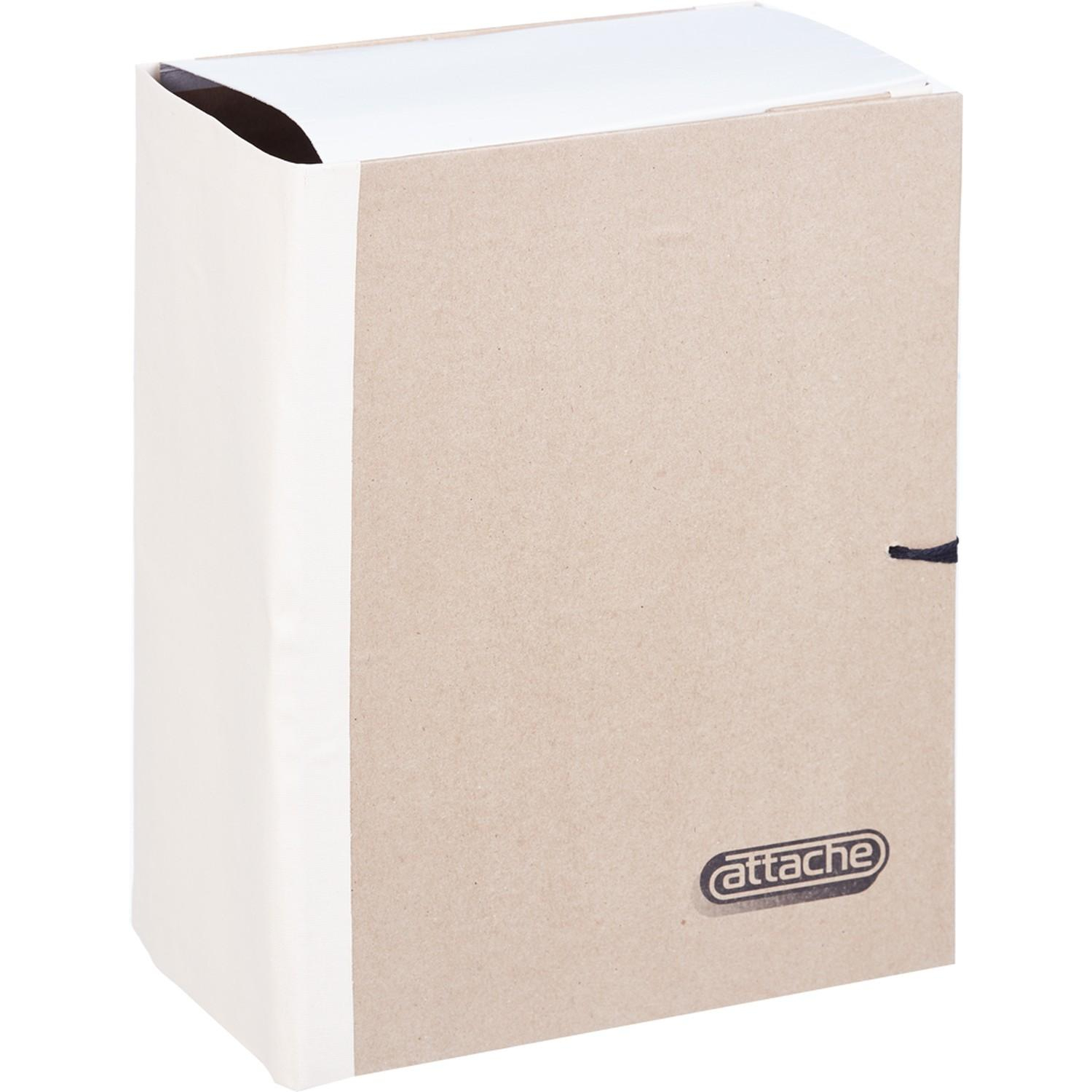Папка архивная крафт/коленкор ATTACHE 12см 4 завязки Папка архивная крафт/коленкор ATTACHE 12см 4 завязки - фото 2