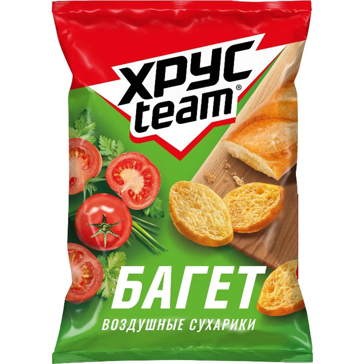 Сухарики Хрустим багет томат/зелень, 60гx24шт/уп - фото 1