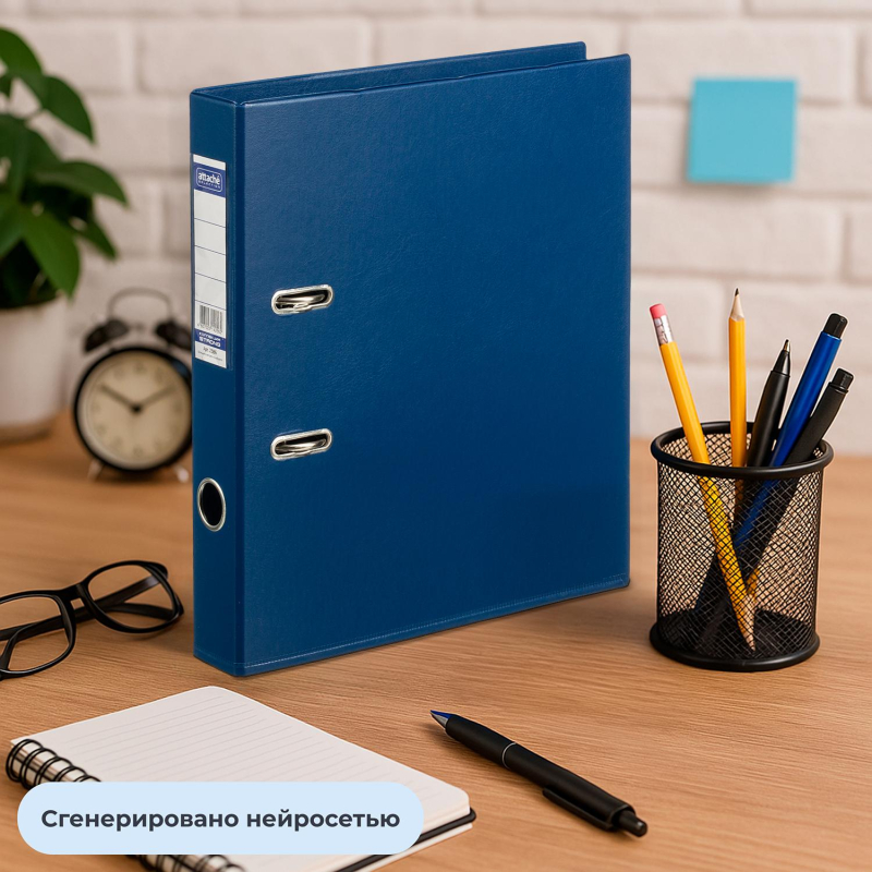 Папка-регистратор Strong Line 50мм т.-синий, ПБП2, карм.кор - фото 8