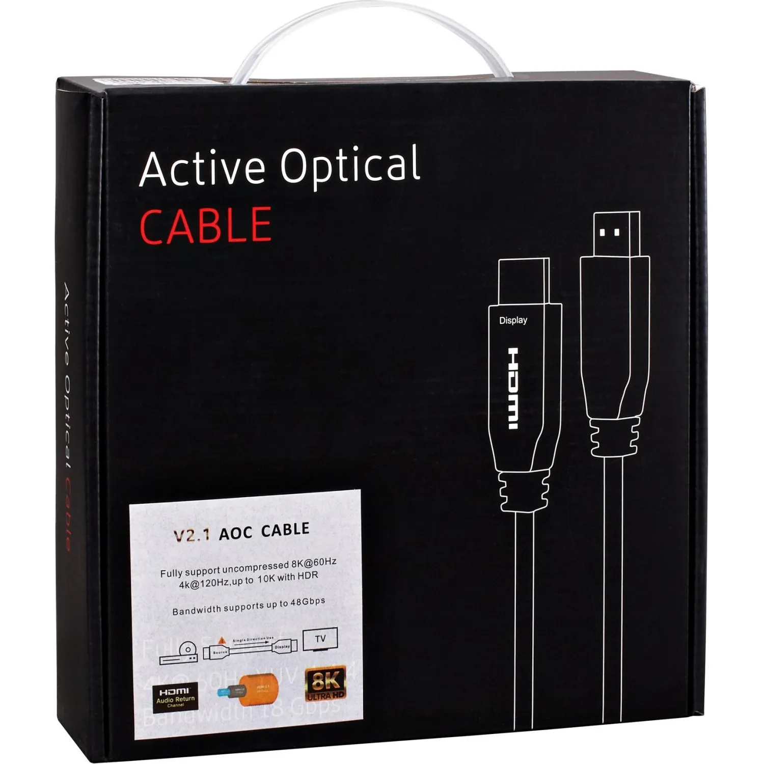 Кабель активный оптический HDMI 19M/M,ver. 2.1, 20m Telecom <TCG2120-20M - фото 13