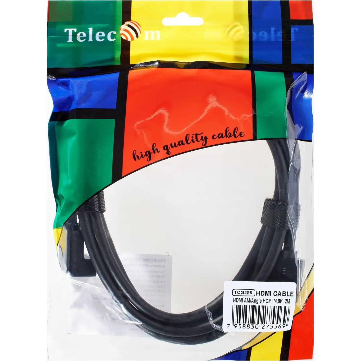 Кабель HDMI---HDMI ver 2.1 8K@60Hz угол 90град  2м, Telecom <TCG256-2M - фото 10