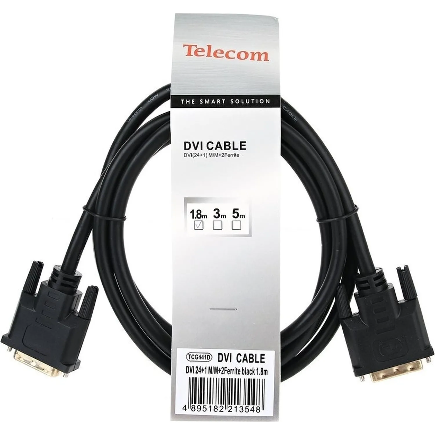 Кабель DVI-D--DVI-D Dual link 25M/25M, 1.8м Telecom <TCG441D-1.8M - фото 3