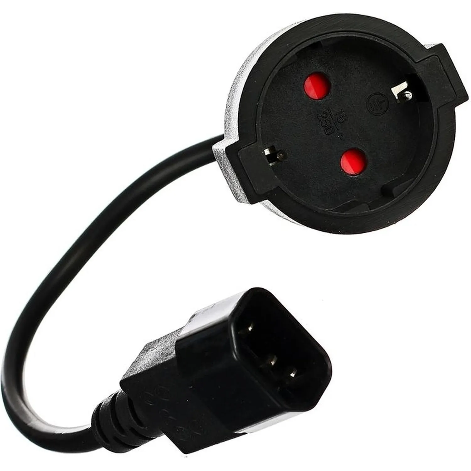 Кабель -переходник UPS -> розетка 3Gx0,75mm2 медь <VDE> VCOM 0.15m <CE002 - фото 1