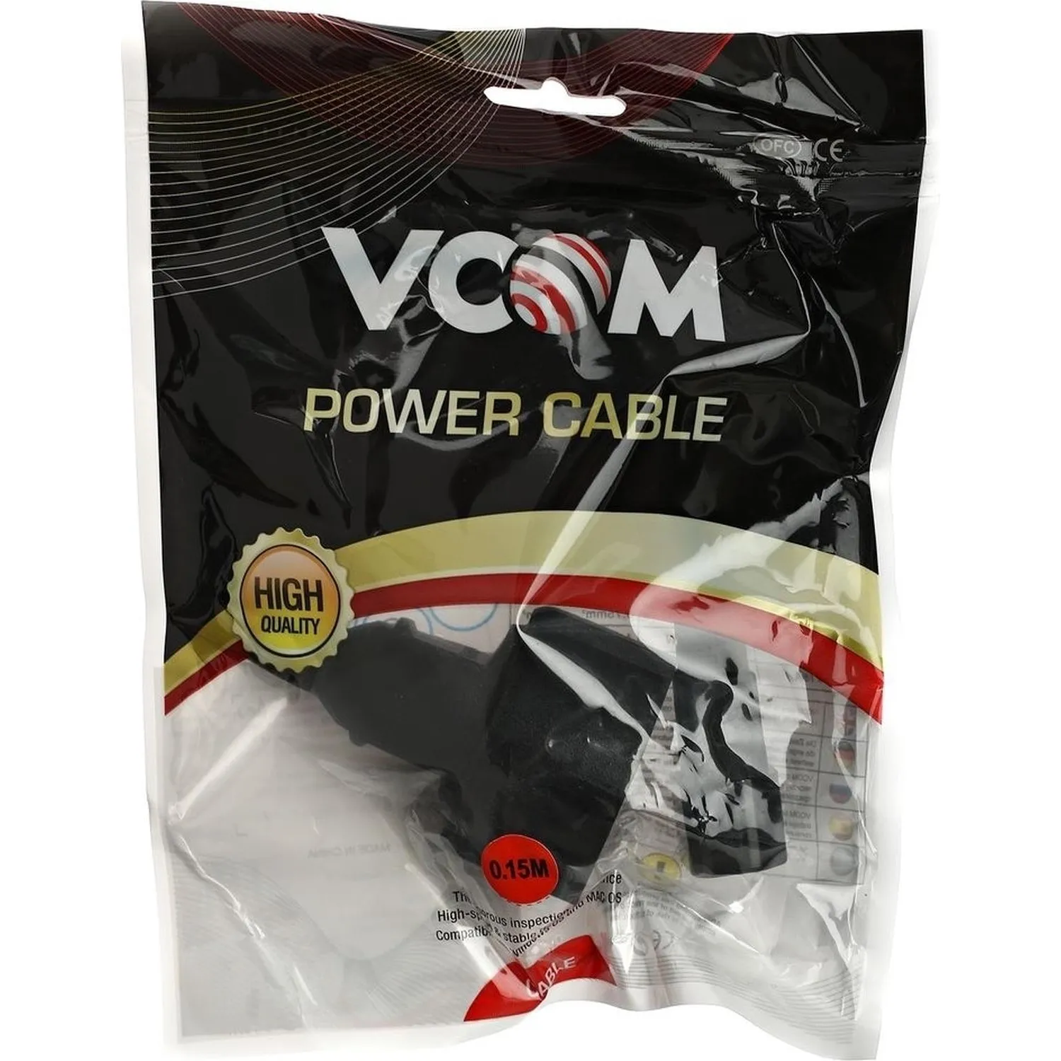 Кабель -переходник UPS -> розетка 3Gx0,75mm2 медь <VDE> VCOM 0.15m <CE002 - фото 3