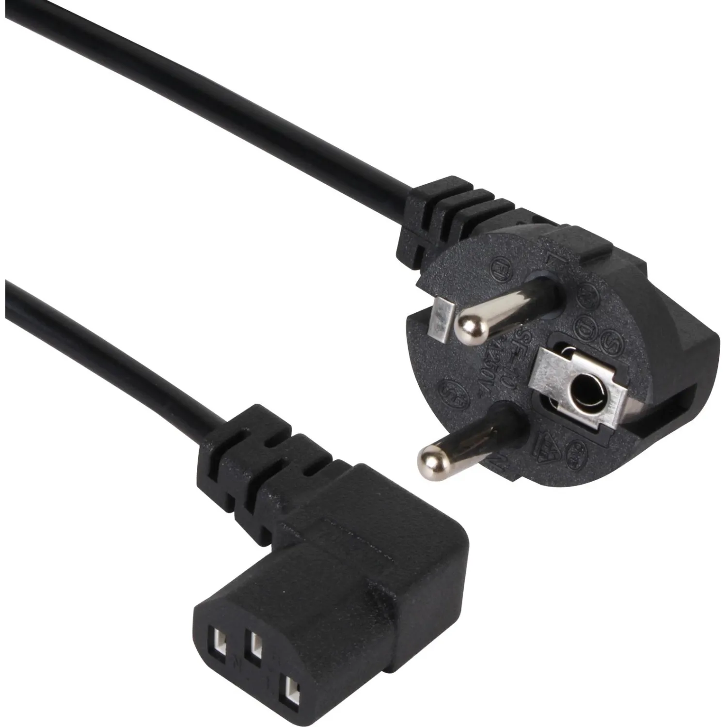 Кабель комп - розетка 220V EU (угол-угол) 3m, iOpen <ACE021R-3.0M - фото 1