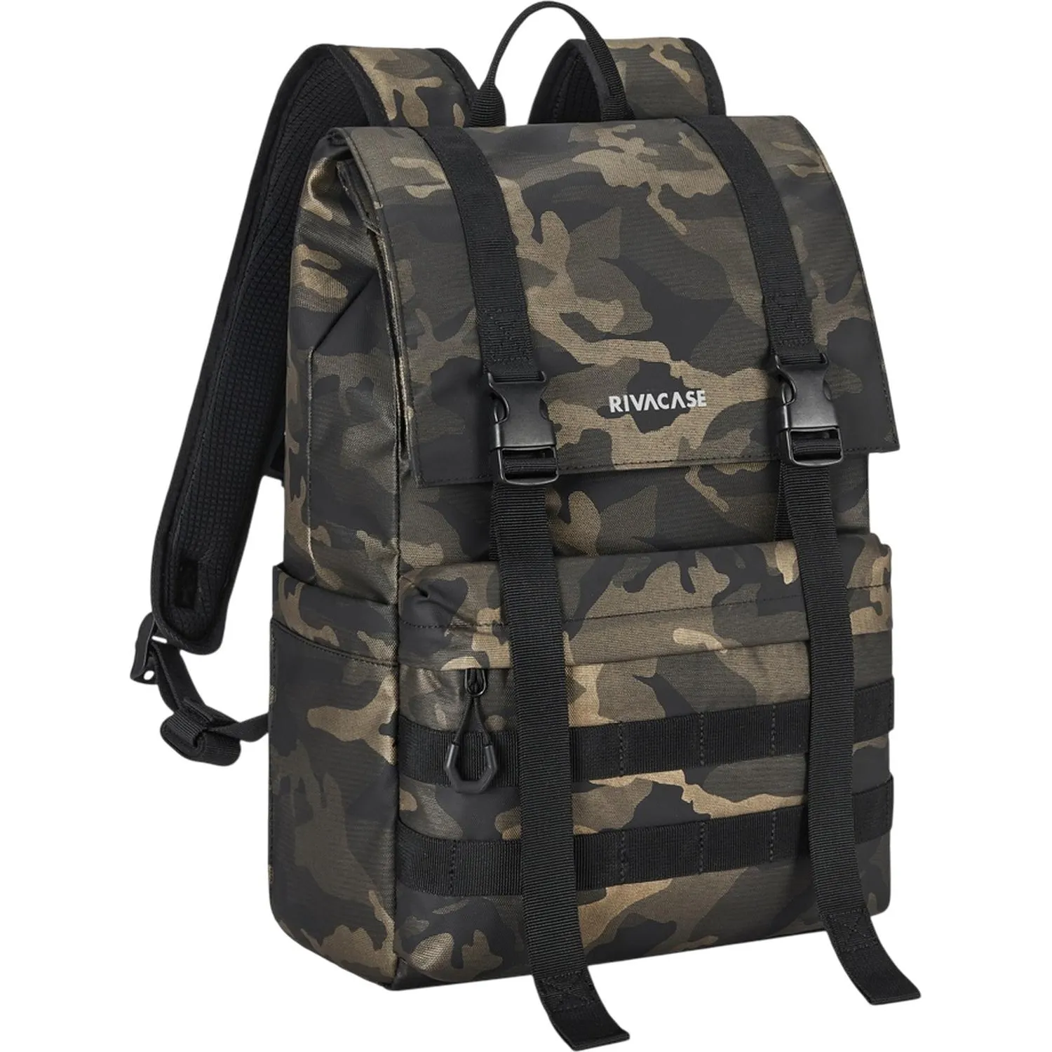 Рюкзак для ноутбука RIVACASE 7621 brown camo Sherwood-ECO Rolltop 15л 15.6 - фото 2