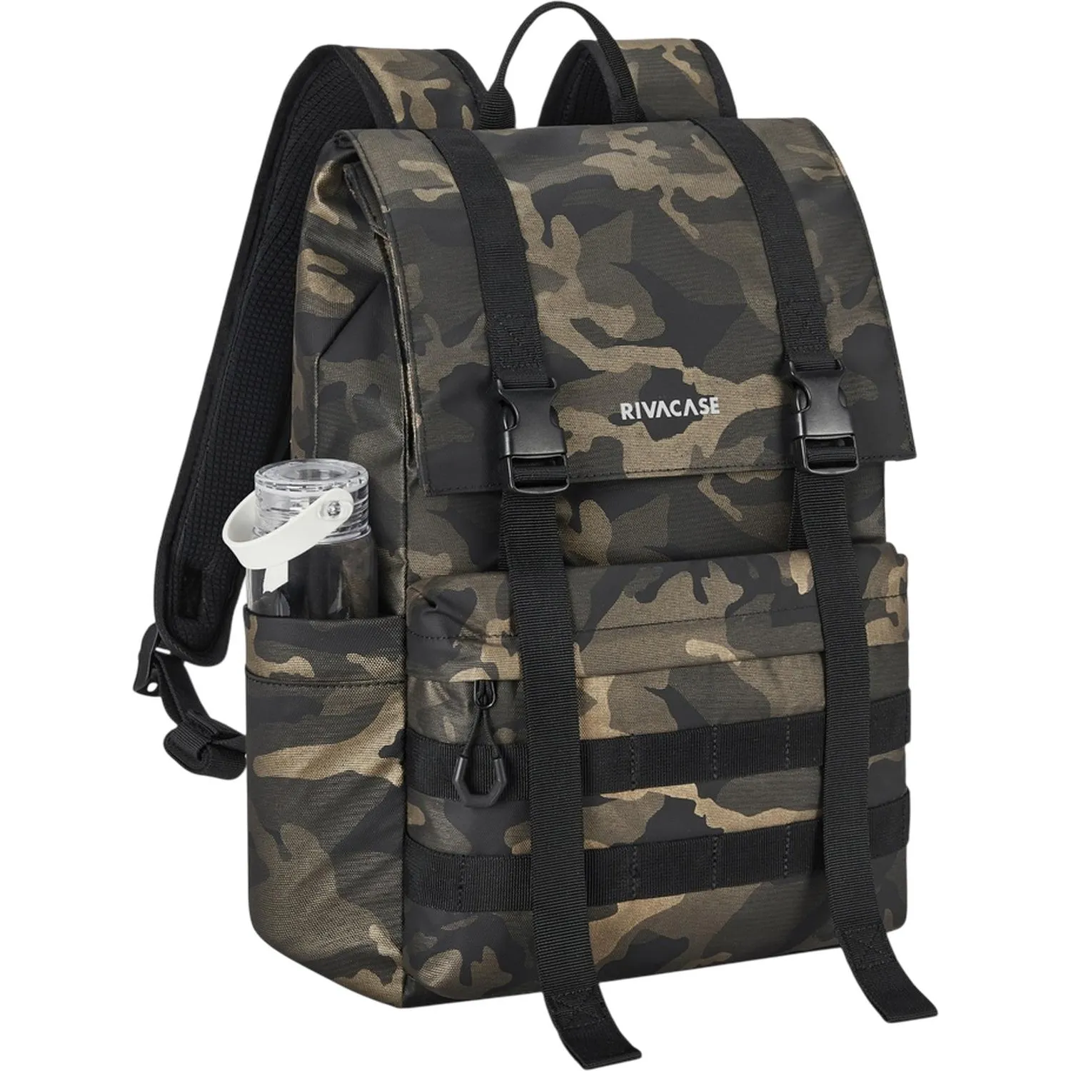 Рюкзак для ноутбука RIVACASE 7621 brown camo Sherwood-ECO Rolltop 15л 15.6 - фото 10
