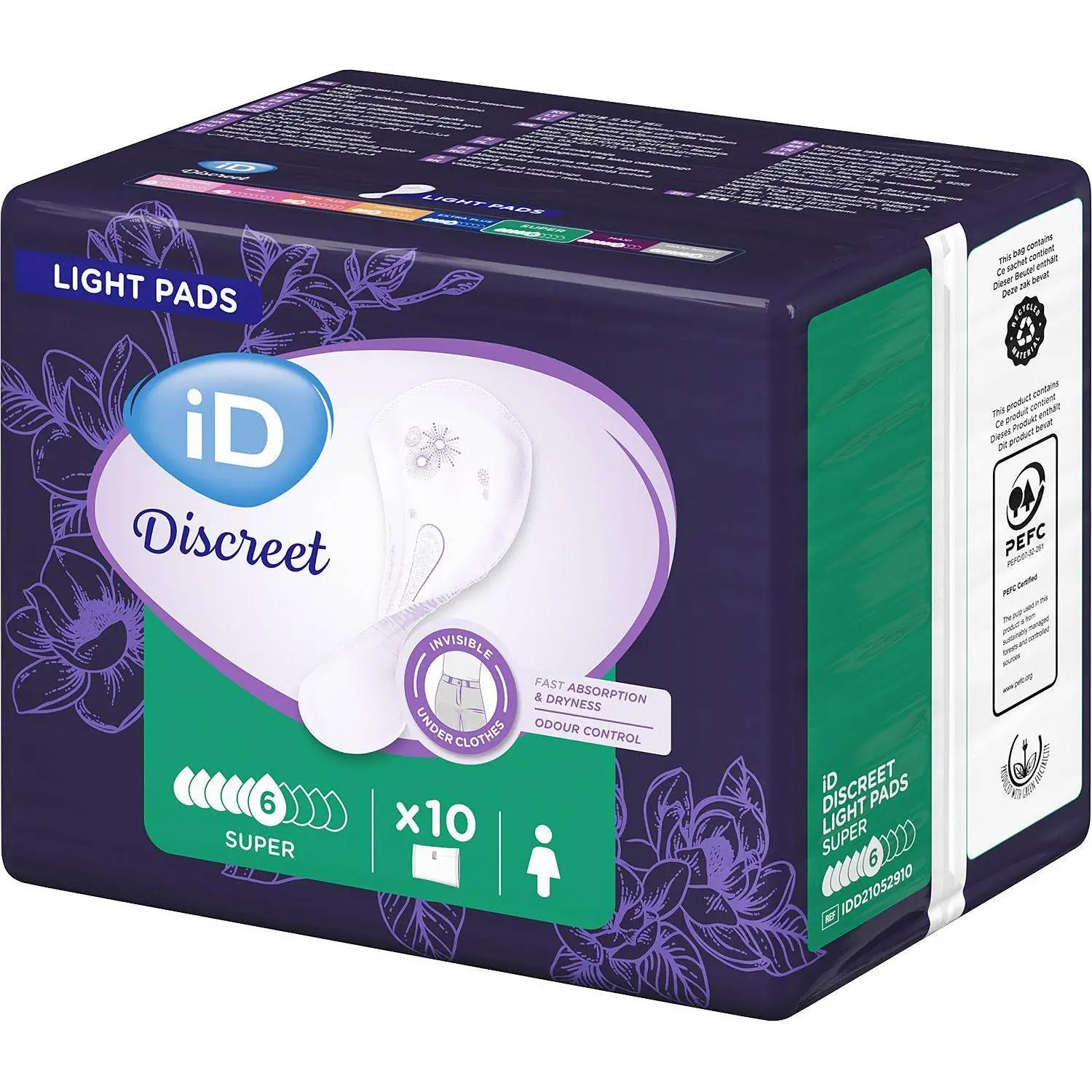 Прокладки урологические ID Light Discreet Super 10 шт/уп - фото 1