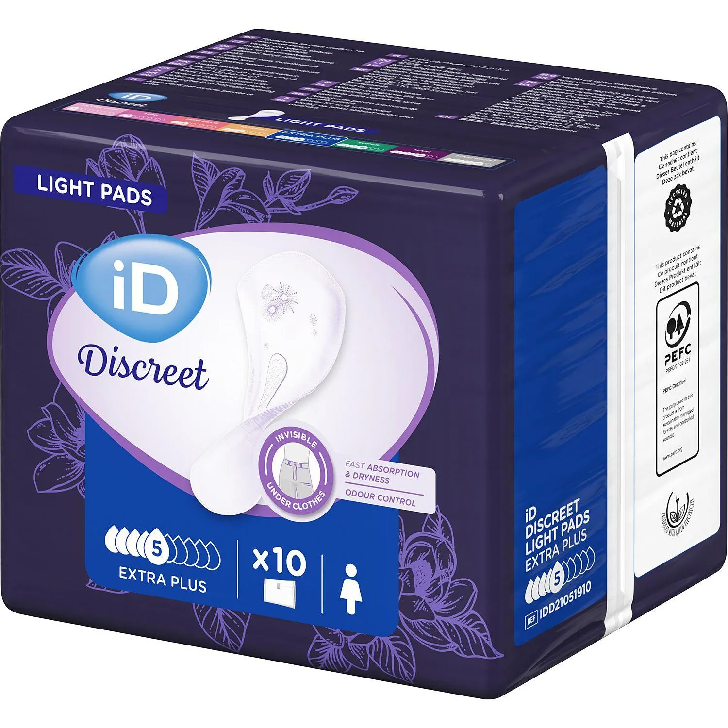 Прокладки урологические ID Light Discreet Extra Plus 10 шт/уп - фото 1