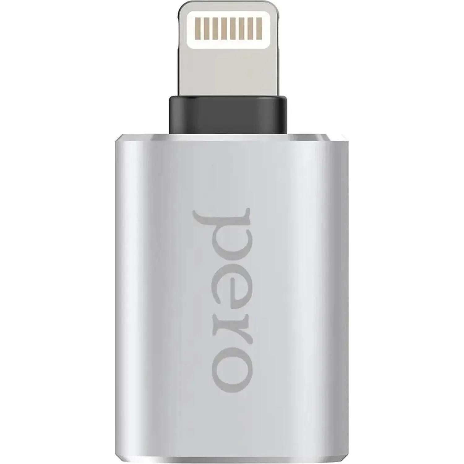 Адаптер PERO AD02 OTG LIGHTNING TO USB 3.0, серебристый - фото 2
