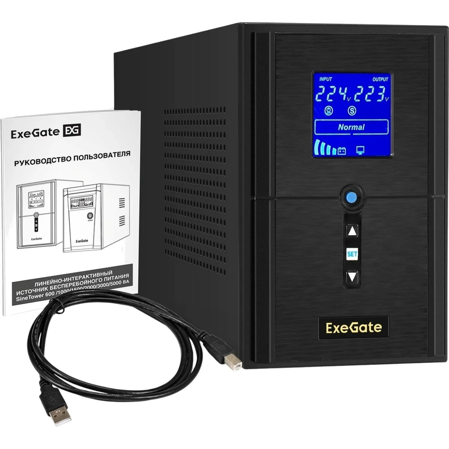 ИБП ExeGate SineTower SN-1500 USB лин.инт.1500ВА/1200Вт(EX295982RUS) - фото 4