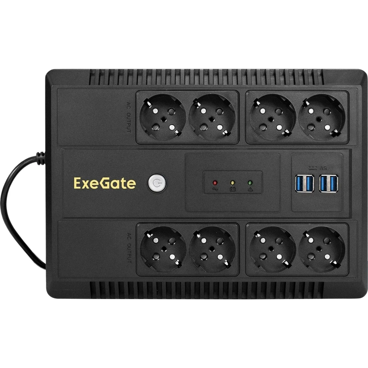 ИБП ExeGate NEO NNB-650 650VA/360W,лин.инт, LED, AVR, 8xEURO(EX295011RUS) - фото 2