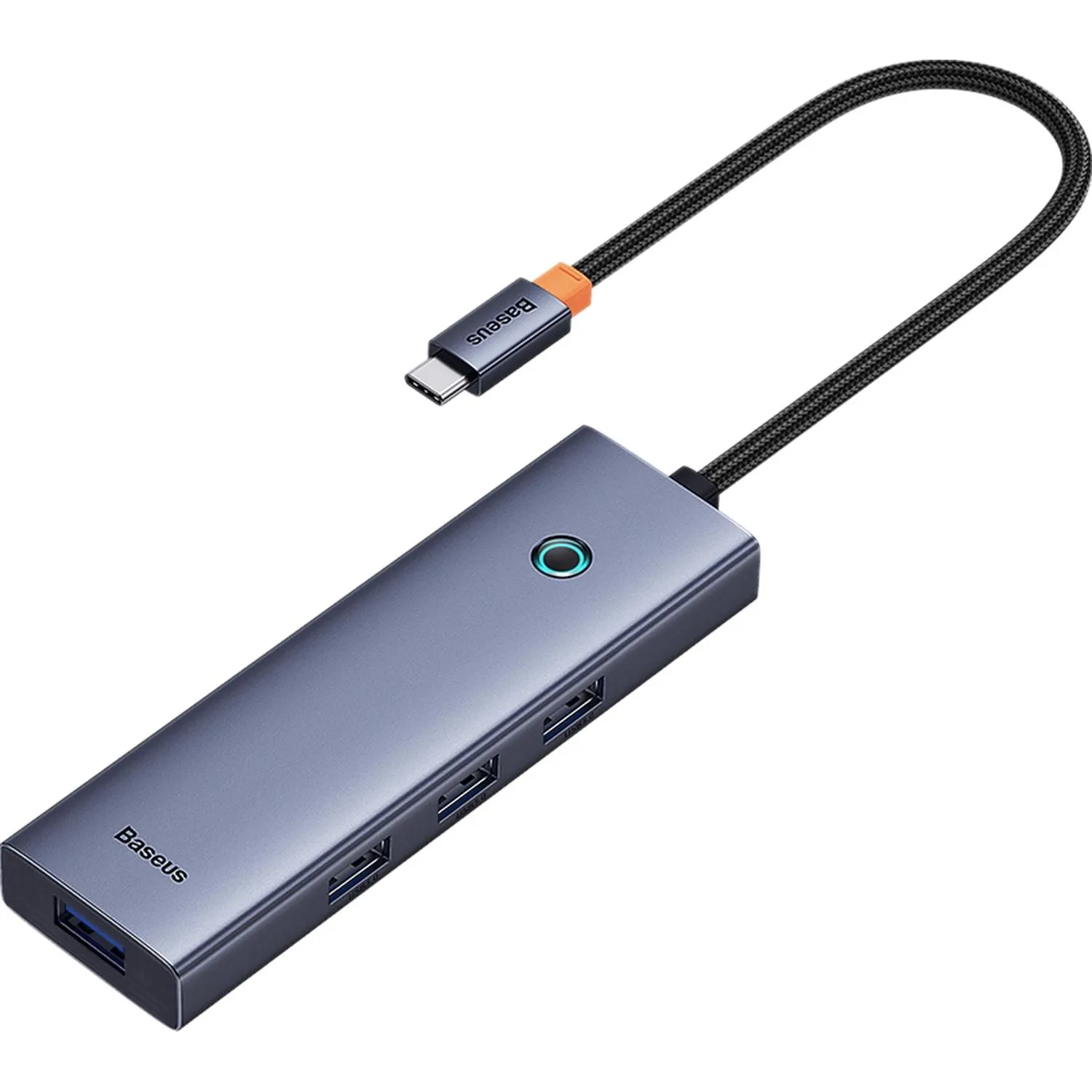 Разветвитель USB Baseus UltraJoy 4-Port Sp.Grey C-USB3.0 B0005280A813-03 - фото 1
