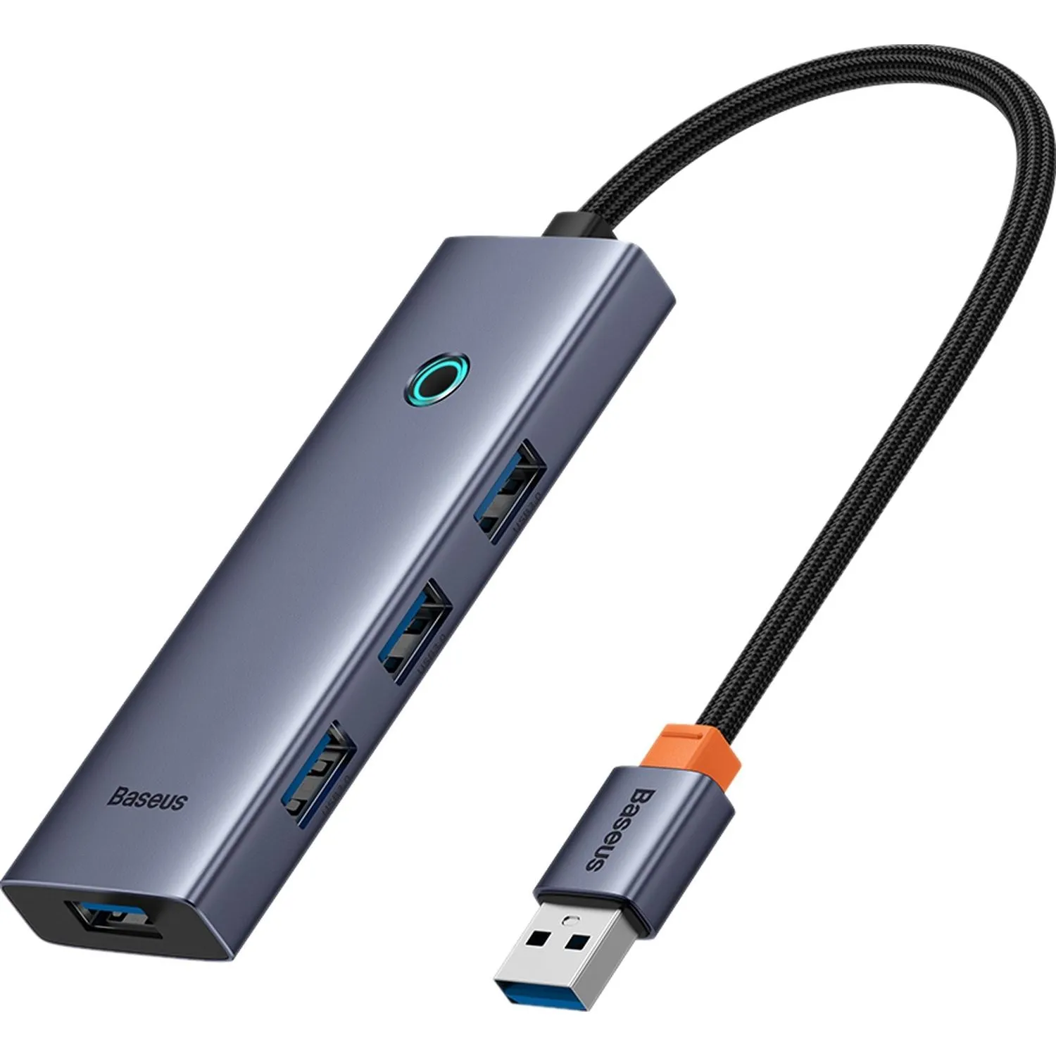 Разветвитель USB Baseus UltraJoy 4-Port Sp.Grey C-USB3.0 B0005280A813-03 - фото 3