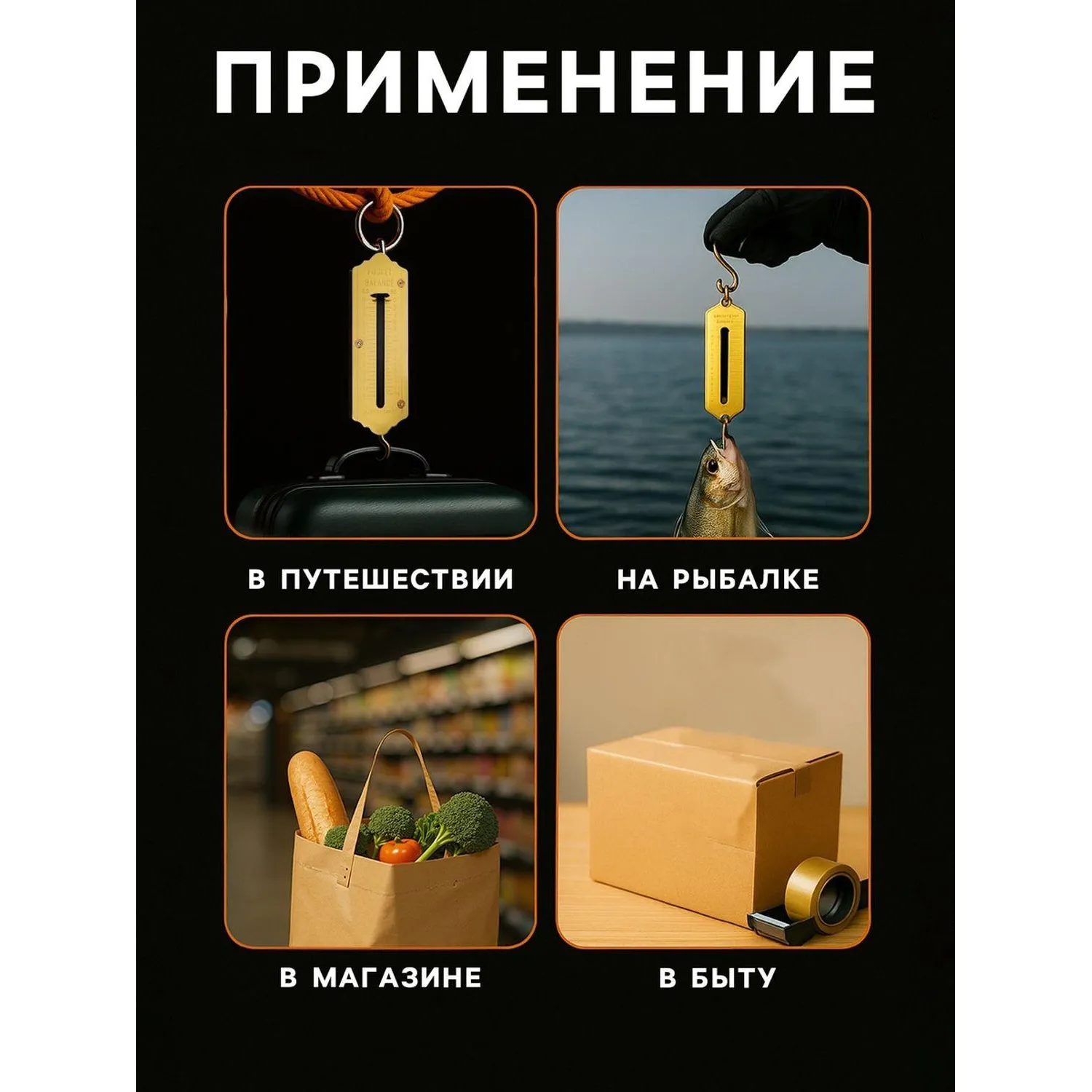 Весы -безмен Luazon, механические, до 25 кг, цена деления 500 г, жёлтые - фото 6