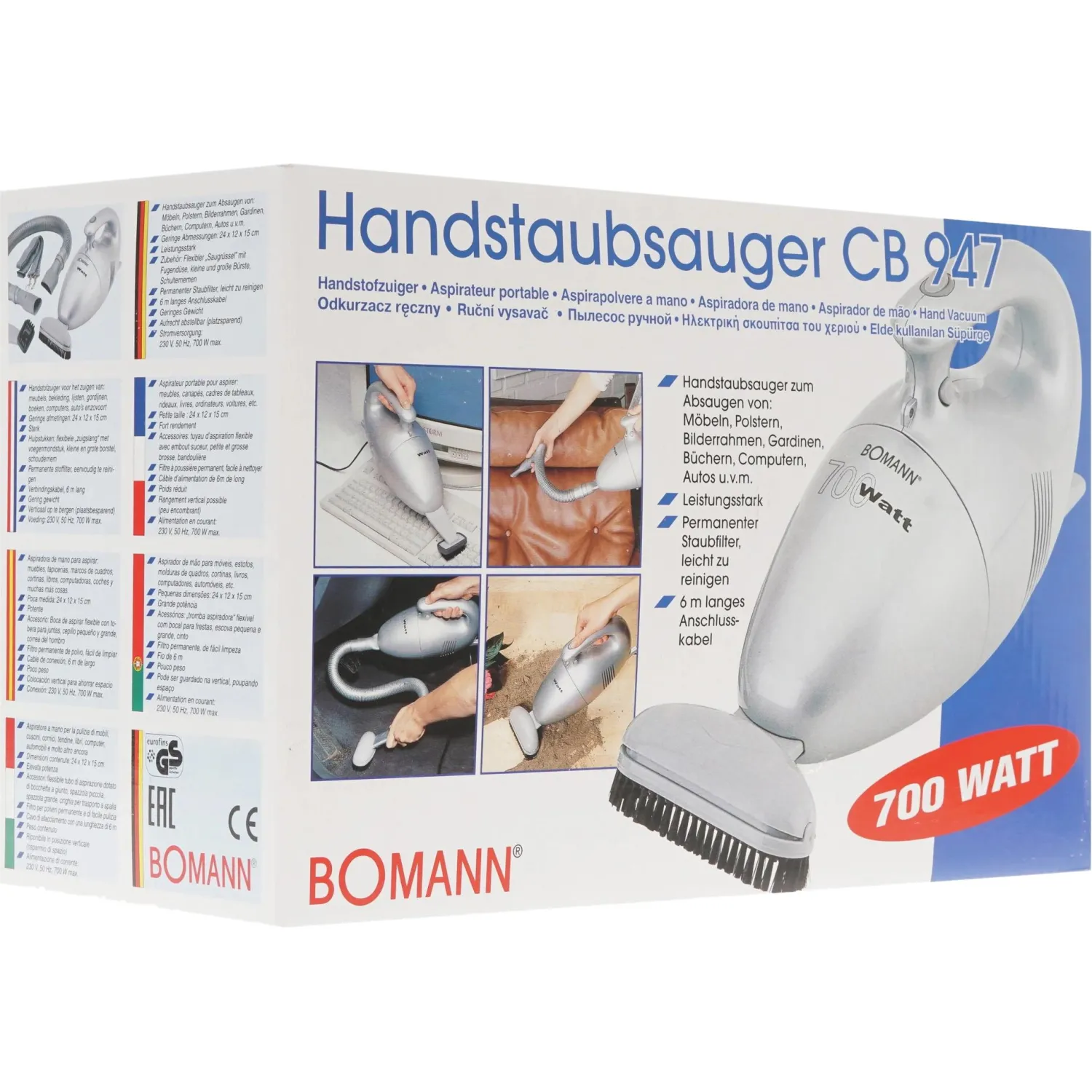 Пылесос Bomann CB 947 silber 700 W - фото 9