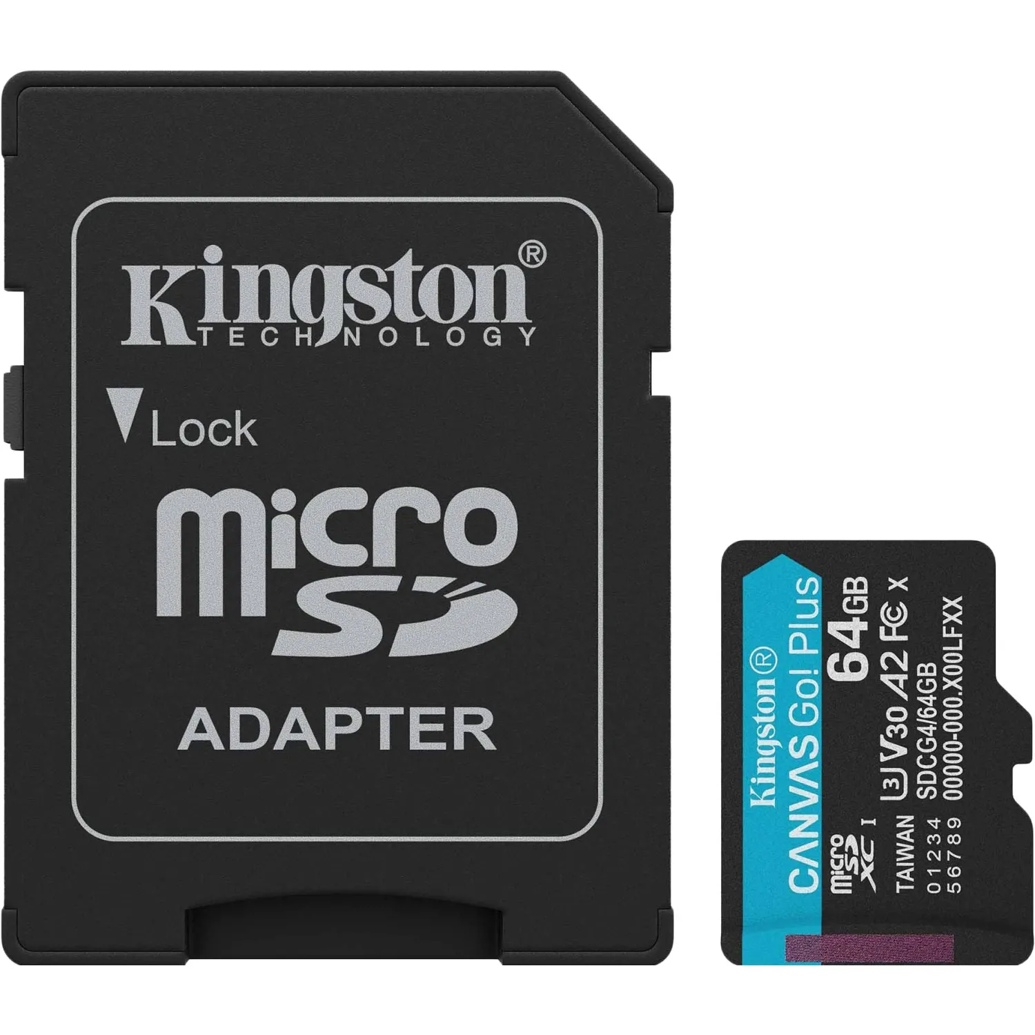 Карта памяти microSDXC Kingston 64G Go Plus G4 200R V30 с адапт. SDCG4/64GB - фото 4