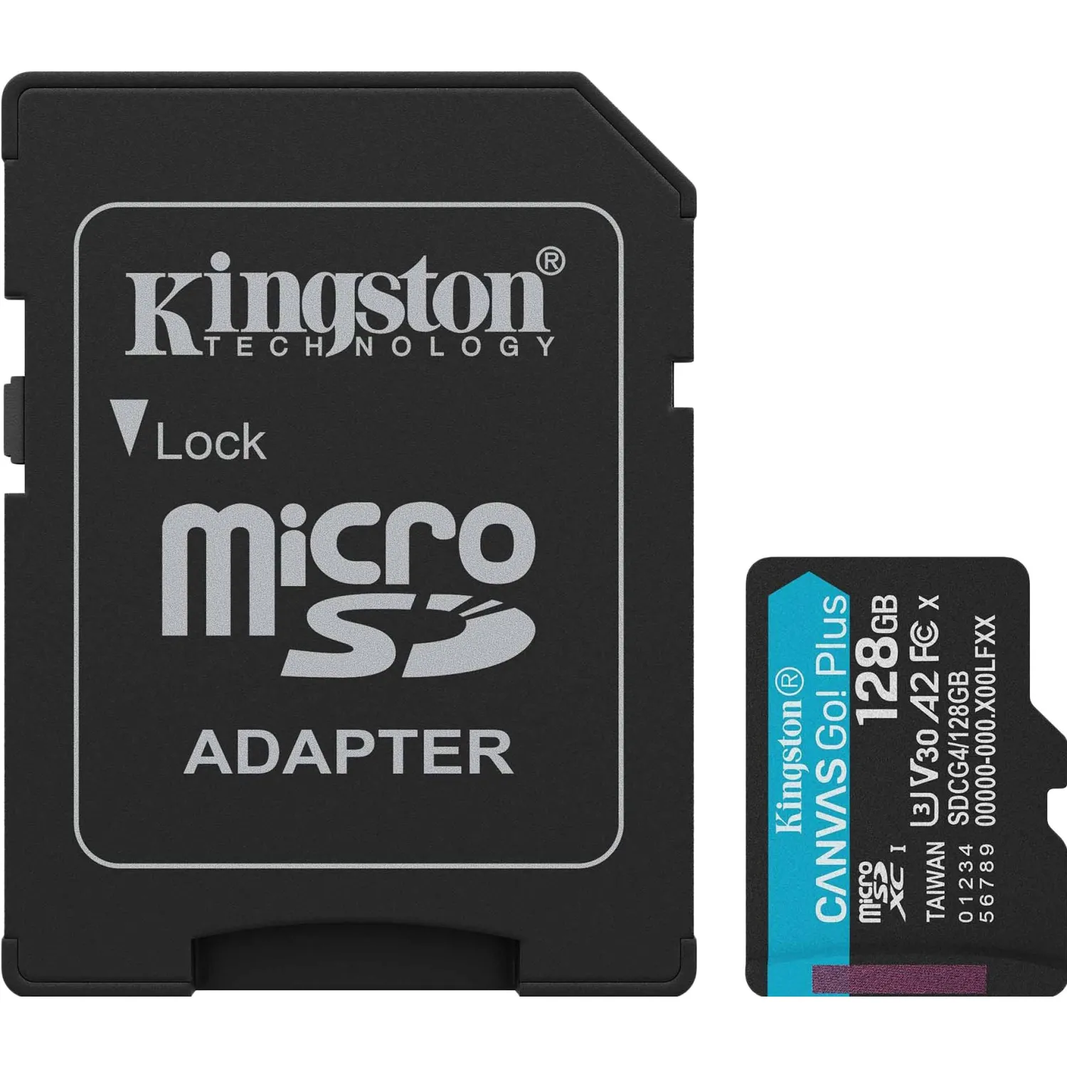 Карта памяти microSDXC Kingston 128G Go Plus G4 200R V30 адапт. SDCG4/128GB - фото 4