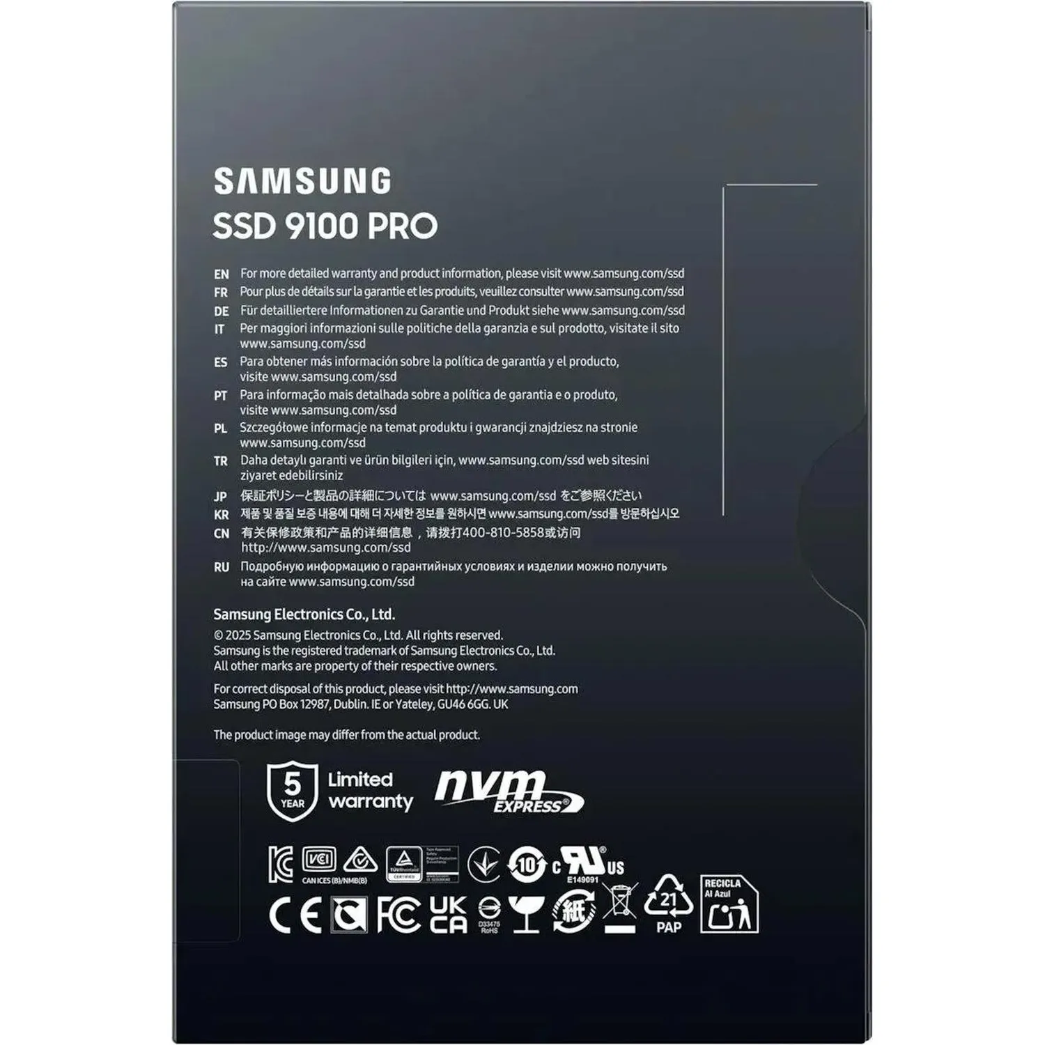 SSD накопитель Samsung 9100 PRO 1Tb M.2 PCIe 5x4(MZ-VAP1T0BW) - фото 6