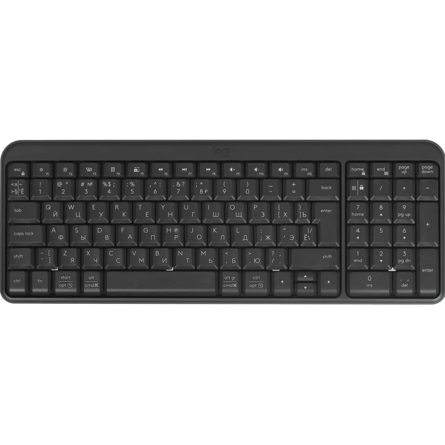 Клавиатура беспроводная Logitech K250 BT Graphite русская раскл(920-013452) - фото 1