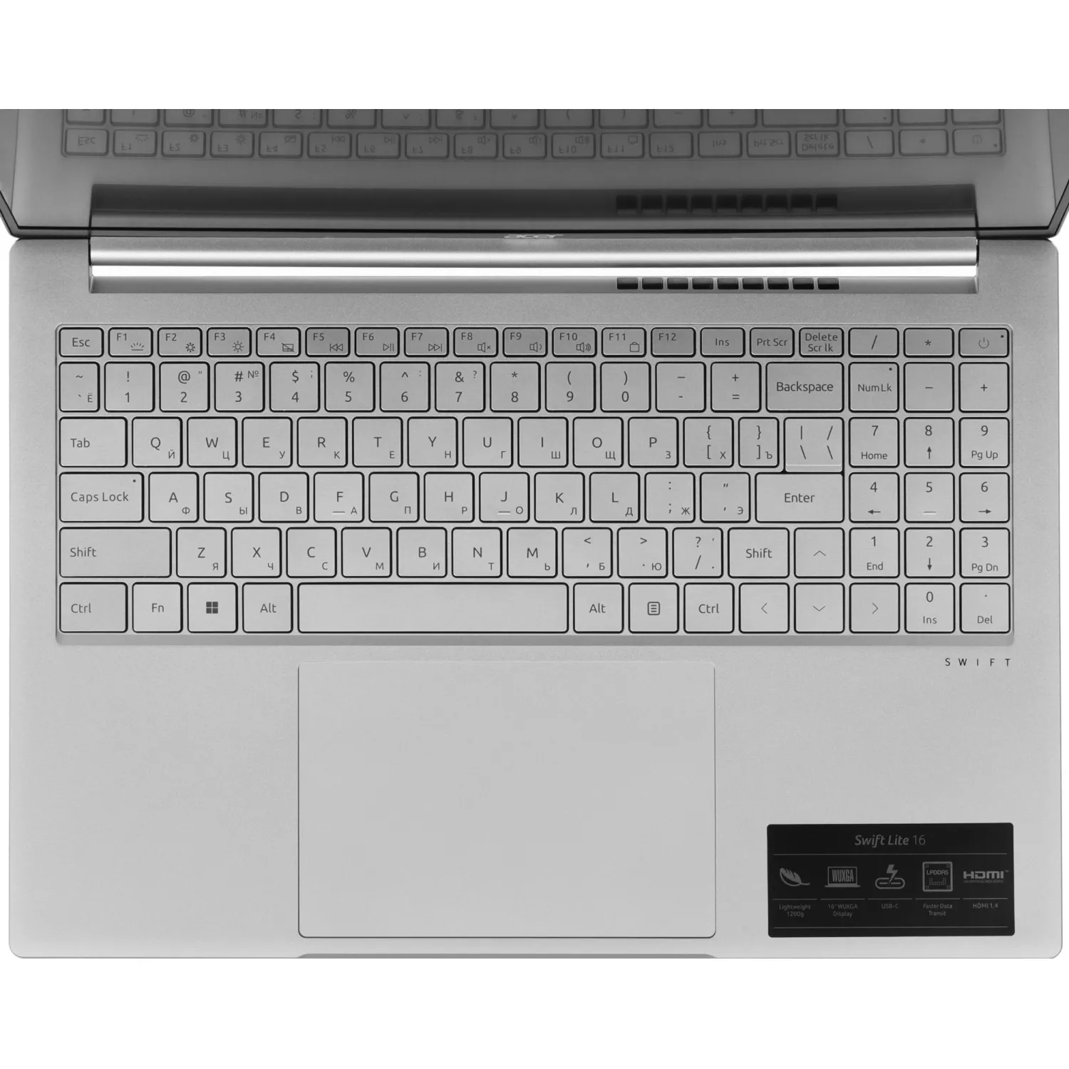 Ноутбук Acer SFL16-51M-785G(NX.D3VCD.002)Ultra7-155U/16Gb/SSD1Tb/16NoOS - фото 6
