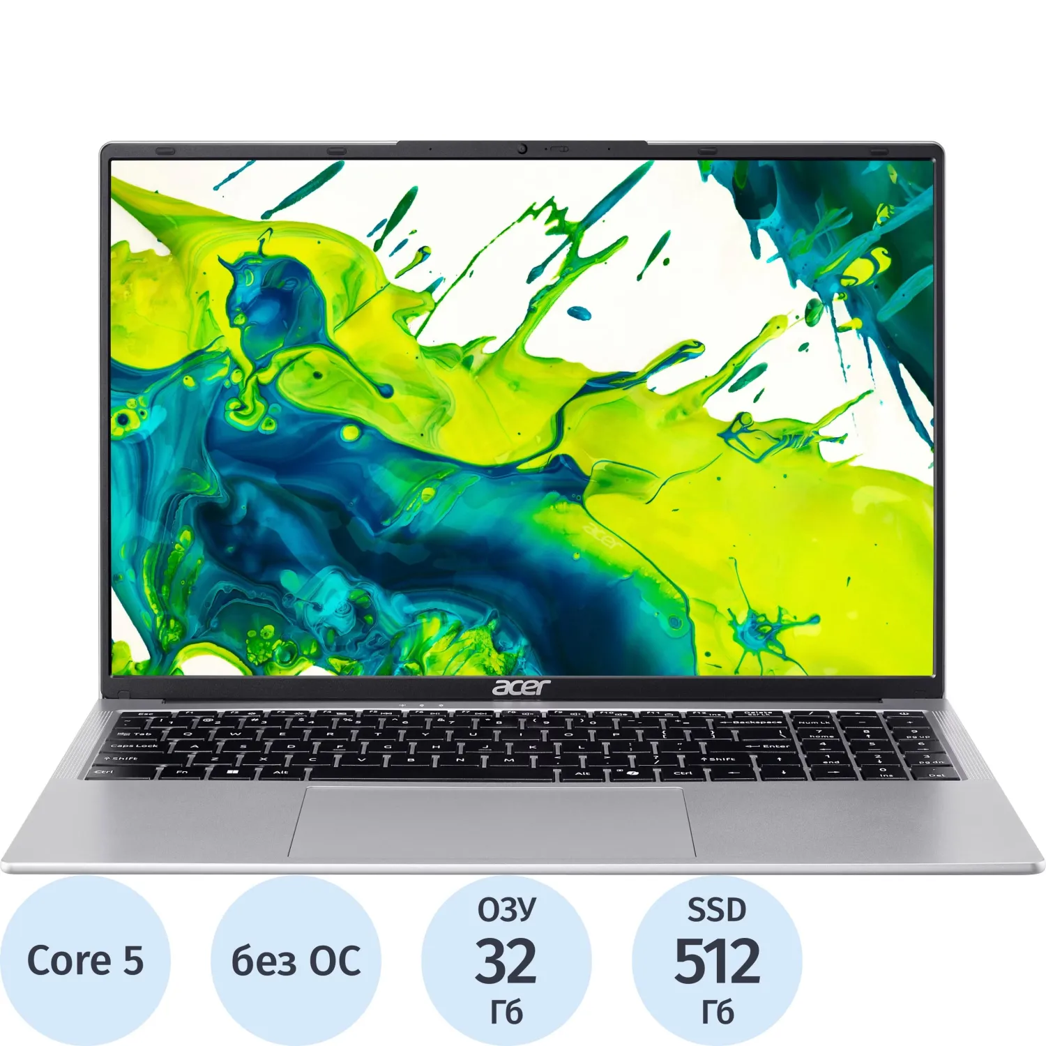 Ноутбук Acer AL16-54P-59ZA(NX.DJ8CD.001)Core 5-120U/32Gb/SSD512Gb/16NoOS - фото 1