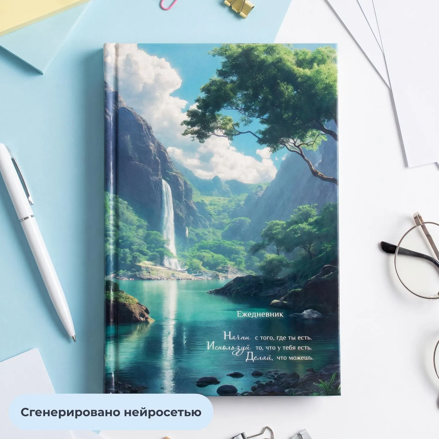 Ежедневник недатированный А5 Водопад 7БЦ, глянец, 128л - фото 19
