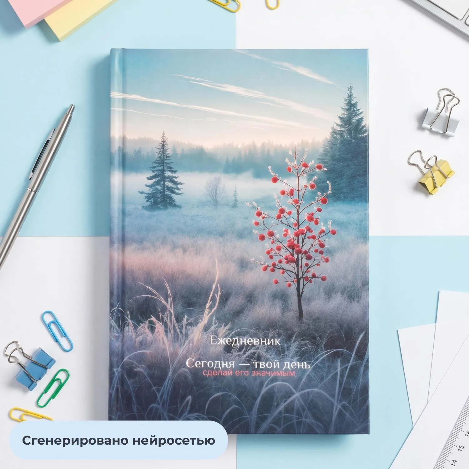 Ежедневник недатированный А5 Утро в лесу 7БЦ, матовый, 128л - фото 19
