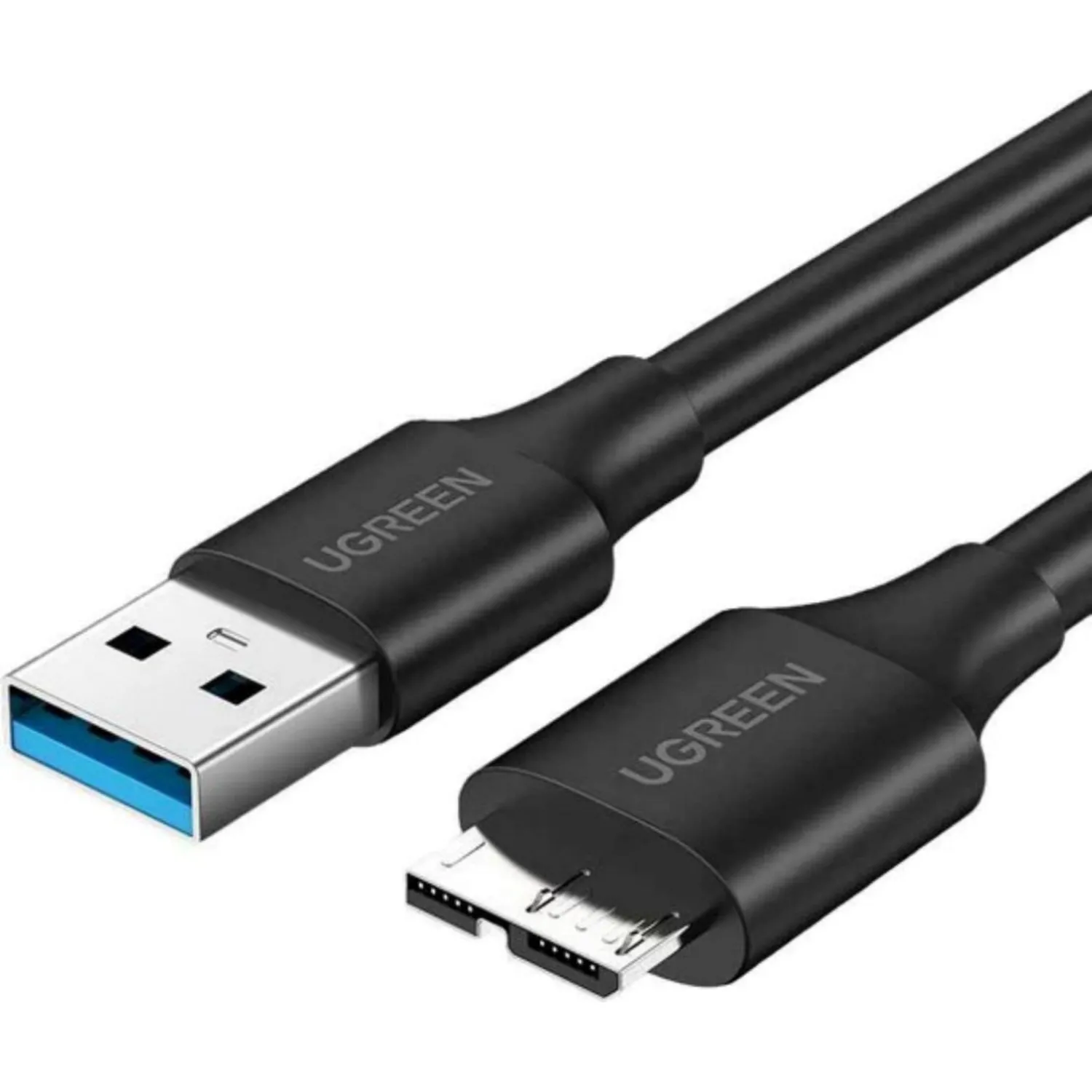 Кабель UGREEN US130 (10843) USB 3.0 A Male to Micro USB/B 3.0 Male 2м черн - фото 1