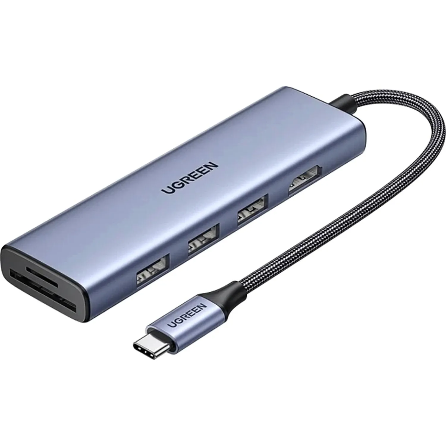 Разветвитель USB UGREEN CM511 (15596)USB-C To HDMI 4K@30Hz+3xUSB A+PD серый - фото 1