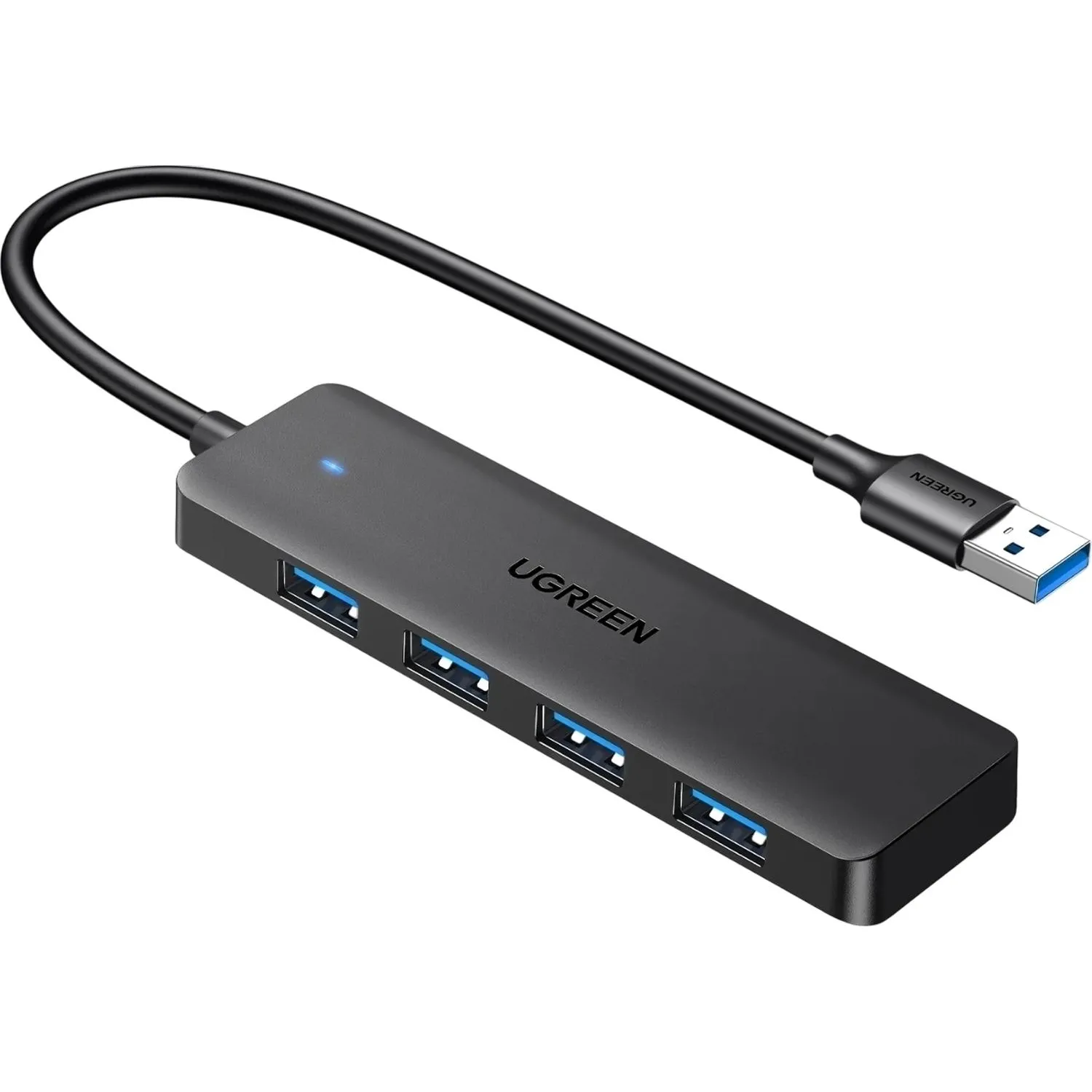 Разветвитель USB UGREEN CM219(35574)Хаб 4-Port USB3.0 USB-C pow. каб:1м чер - фото 1