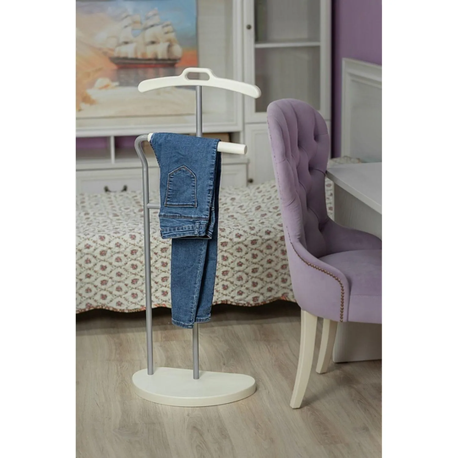 Вешалка ME_костюмная D10 металлик/слоновая кость - фото 8