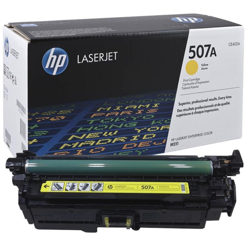 Картридж лазерный HP 507A CE402A жел. для CLJ M525/M551/M570/M571/M575 - фото 1