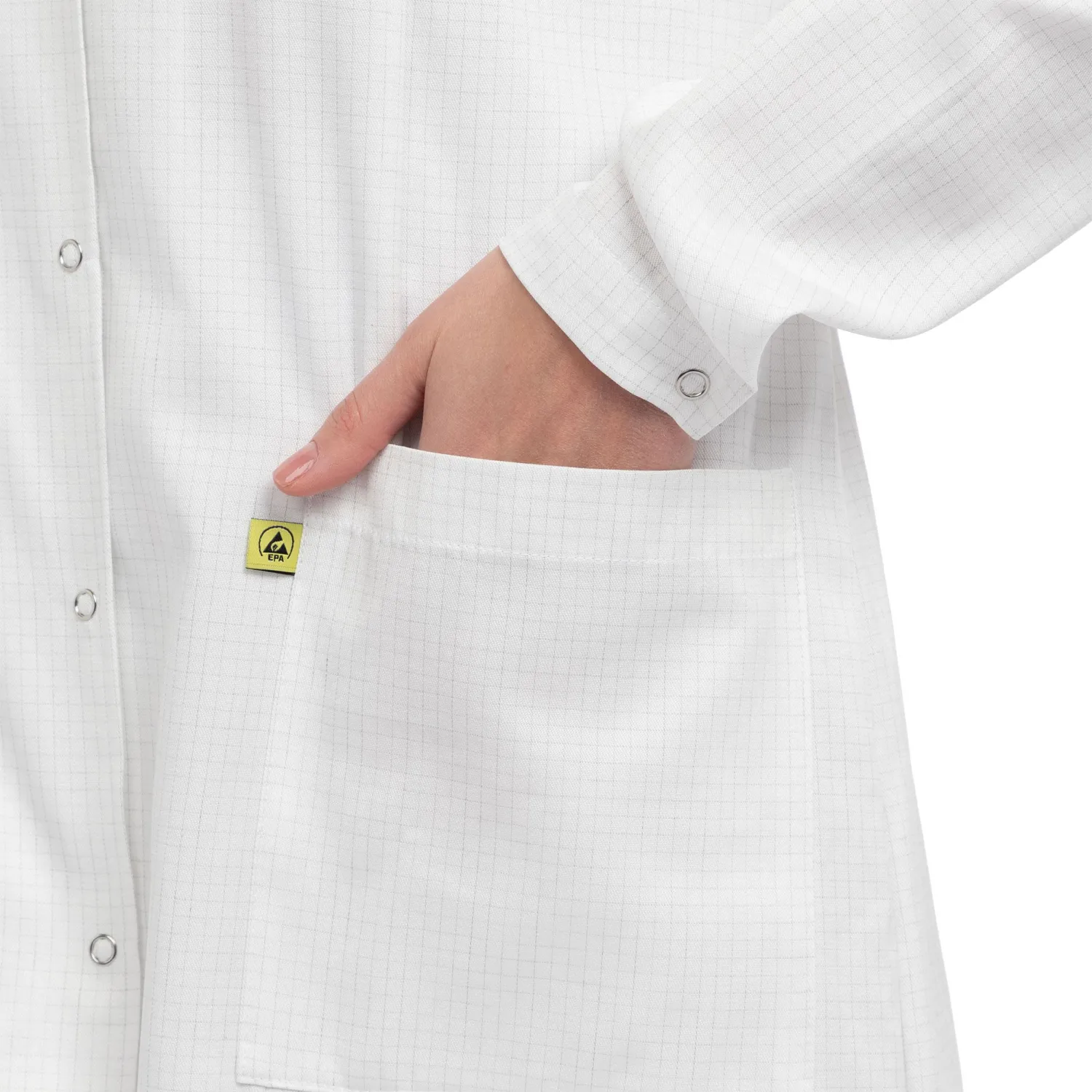 Халат антистатич. женский  М-102 белый, тип D, Москвичка, 88-92/170-176 - фото 6