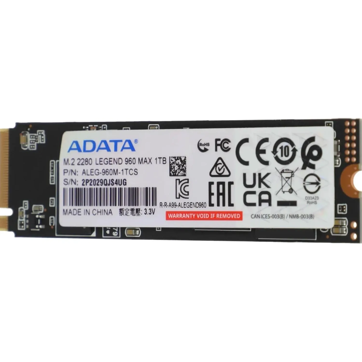 SSD накопитель ADATA LEGEND 960 MAX 1TB M.2 2280 PCIe4x4(ALEG-960M-1TCS) - фото 4