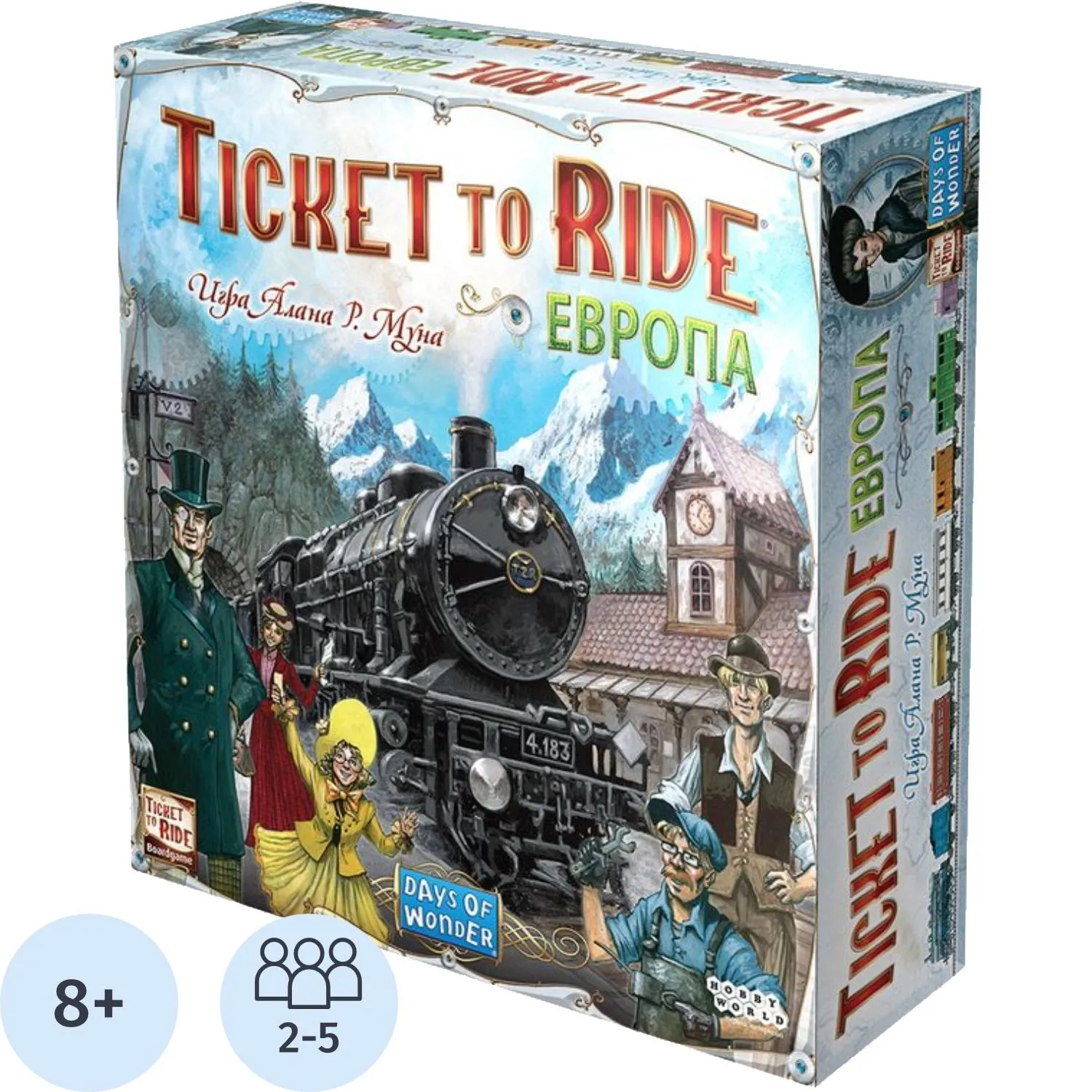 Настольная игра Ticket to Ride   Европа (3-е рус. изд.), 1032 - фото 1