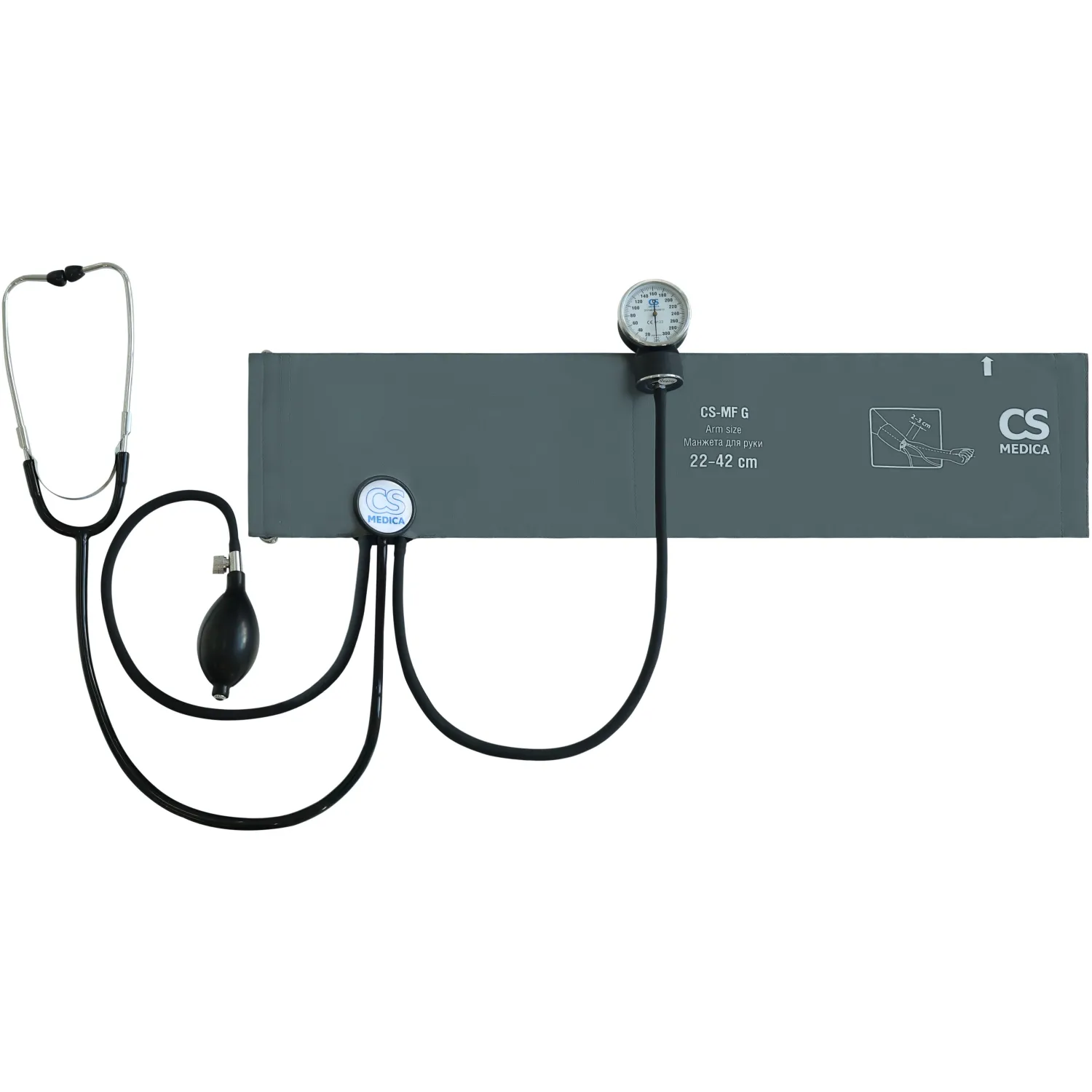 Тонометр механич. CS Medica CS-116 G в комплекте с фонендоскопом с поверкой - фото 3