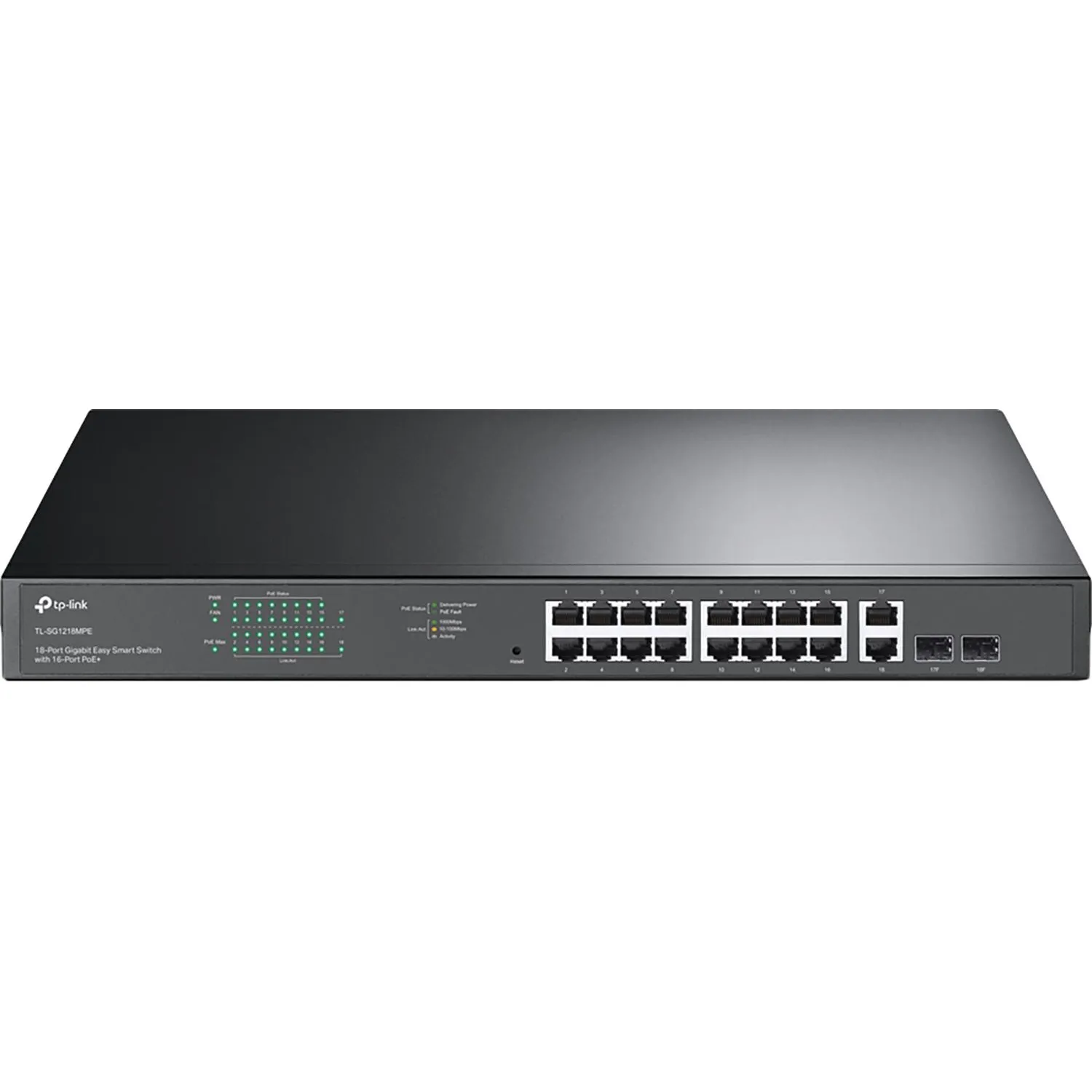 Коммутатор TP-Link (TL-SG1218MPE) 18-Port Gigabit , 16-Port PoE - фото 2