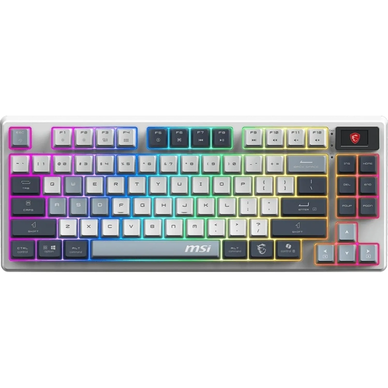 Клавиатура MSI (S11-43RUP01-HH9)Forge GK600 механ.бел/син USB BT/R gamer L - фото 1